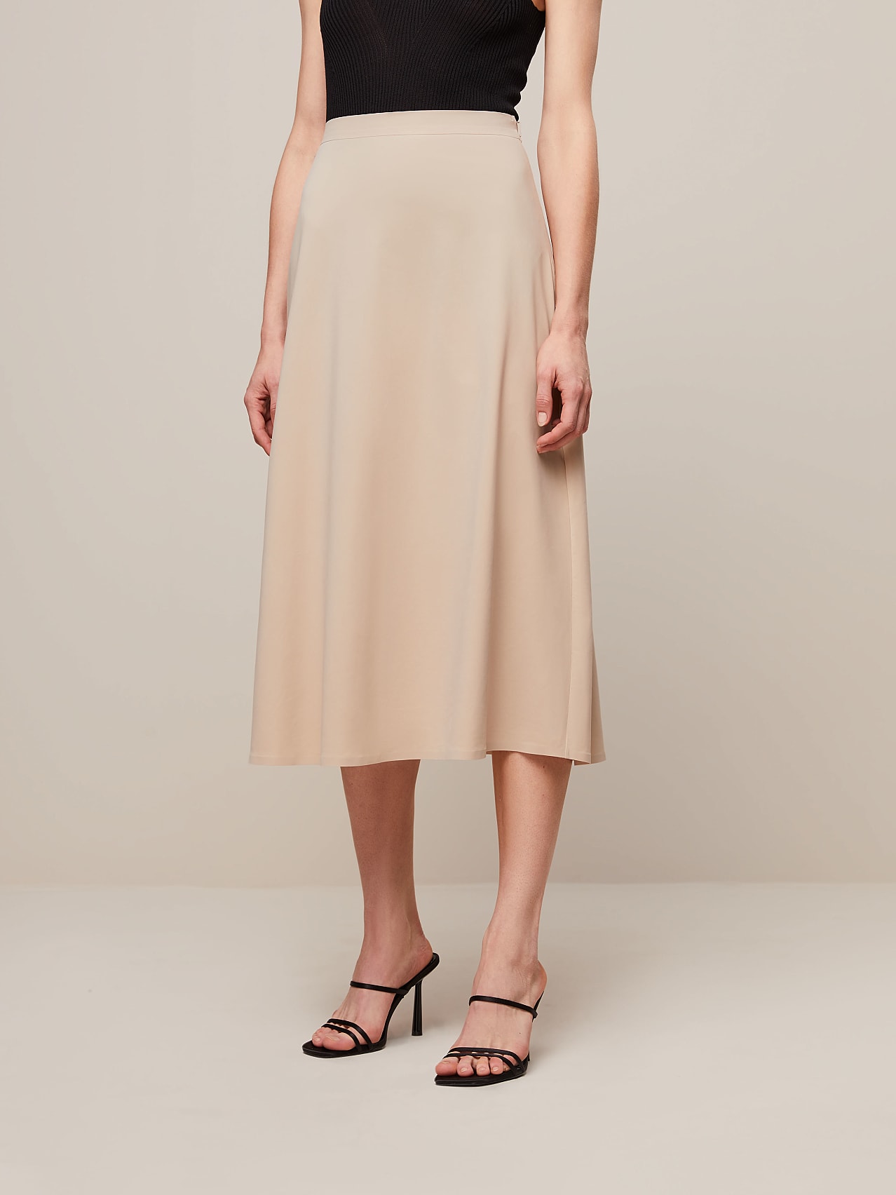 AlphaTauri | PEUS V1.Y7.01 | Easy Care Sensitive® Jersey Midi Skirt in Sand for Women AlphaTauri | PEUS V1.Y7.01 | Easy Care Sensitive® Jersey Midi Skirt in Sand for Women
