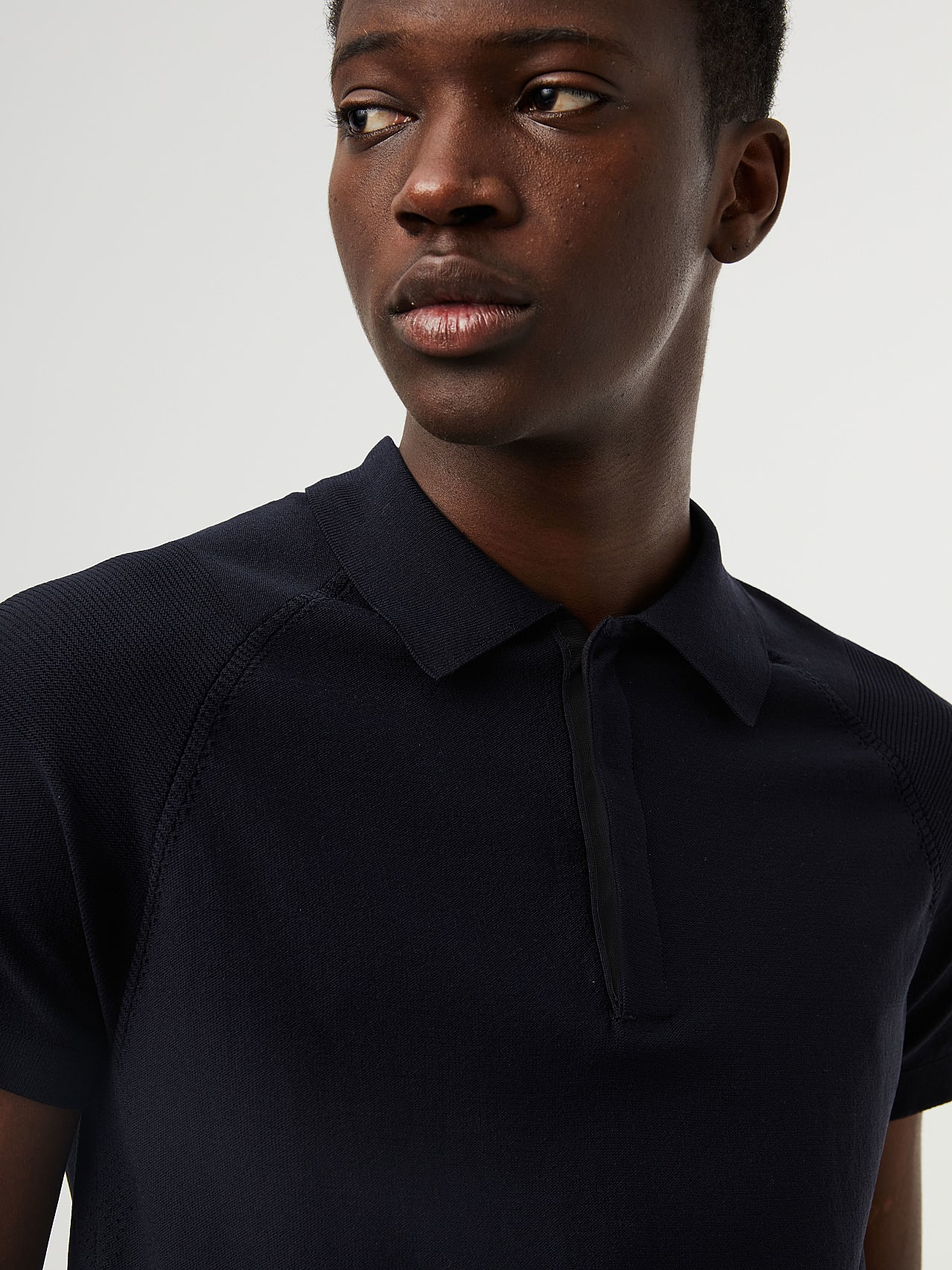 AlphaTauri | FENZI V1.Y5.01 | Performance Knit Polo Shirt in Navy for Men