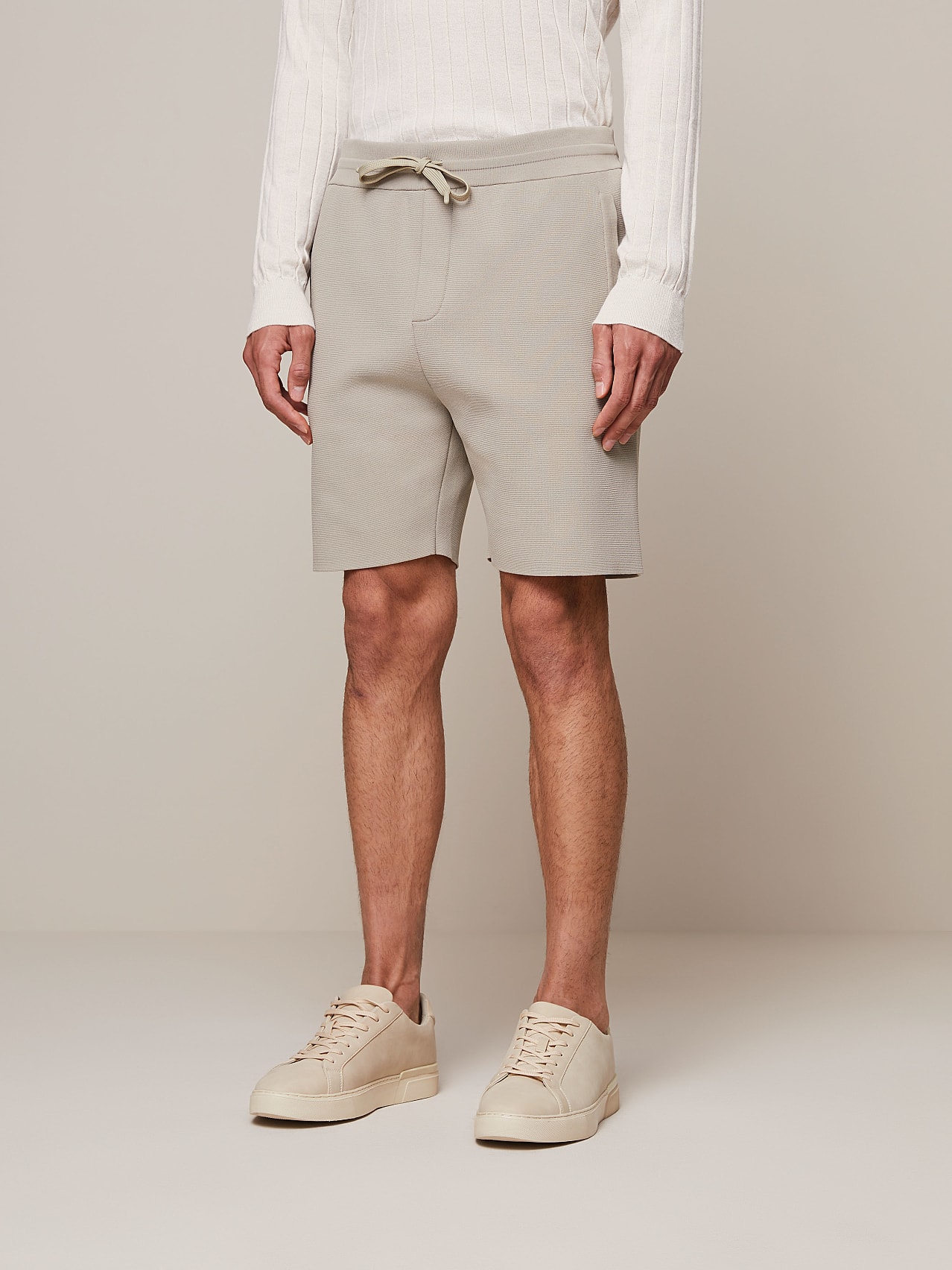 AlphaTauri | POSOS V2.Y6.01 | Performance Knit Shorts in Sand for Men AlphaTauri | POSOS V2.Y6.01 | Performance Knit Shorts in Sand for Men