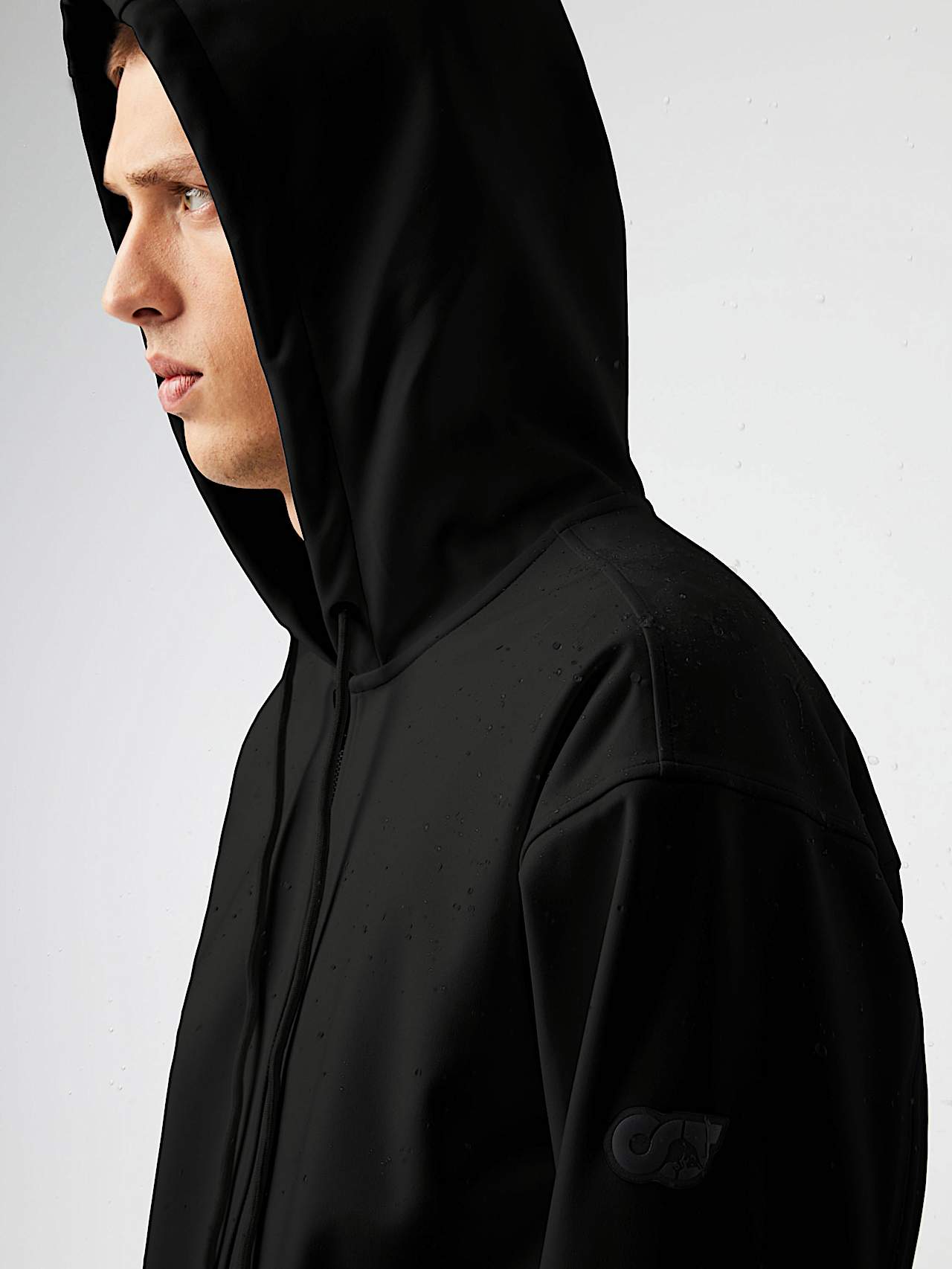 AlphaTauri | SROTE V1.Y7.01 | Waterproof Taurobran® Hooded Jacket in Black for Men