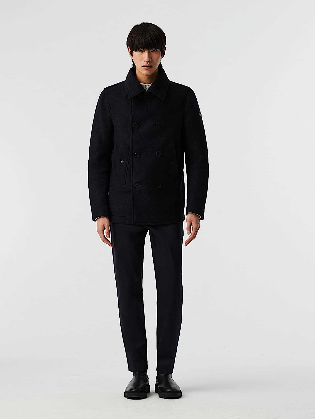 AlphaTauri | ORATA V3.Y8.02 | Veste caban en laine collée in Bleu Marine for Homme
