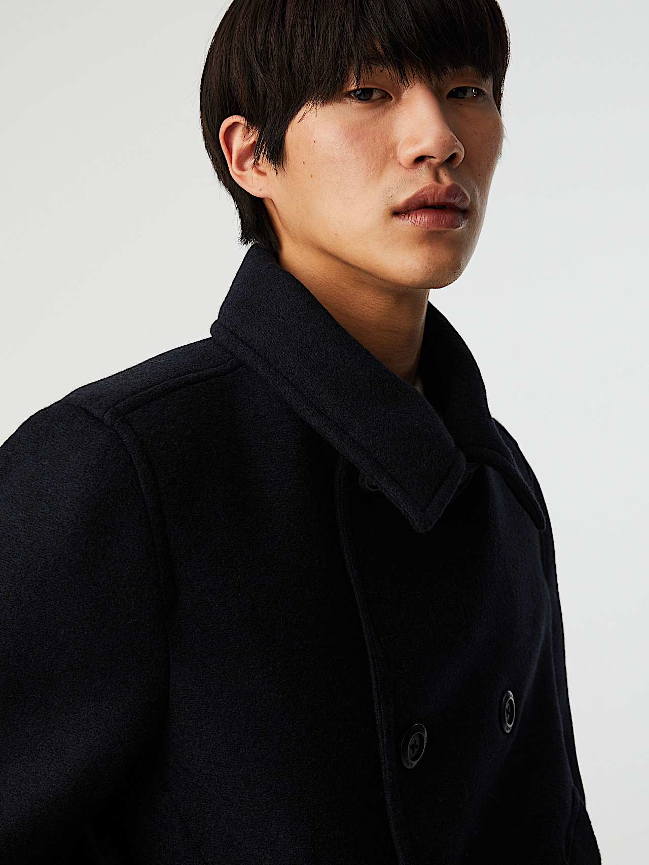 AlphaTauri | ORATA V3.Y8.02 | Bonded Wool Caban Jacket in Navy for Men
