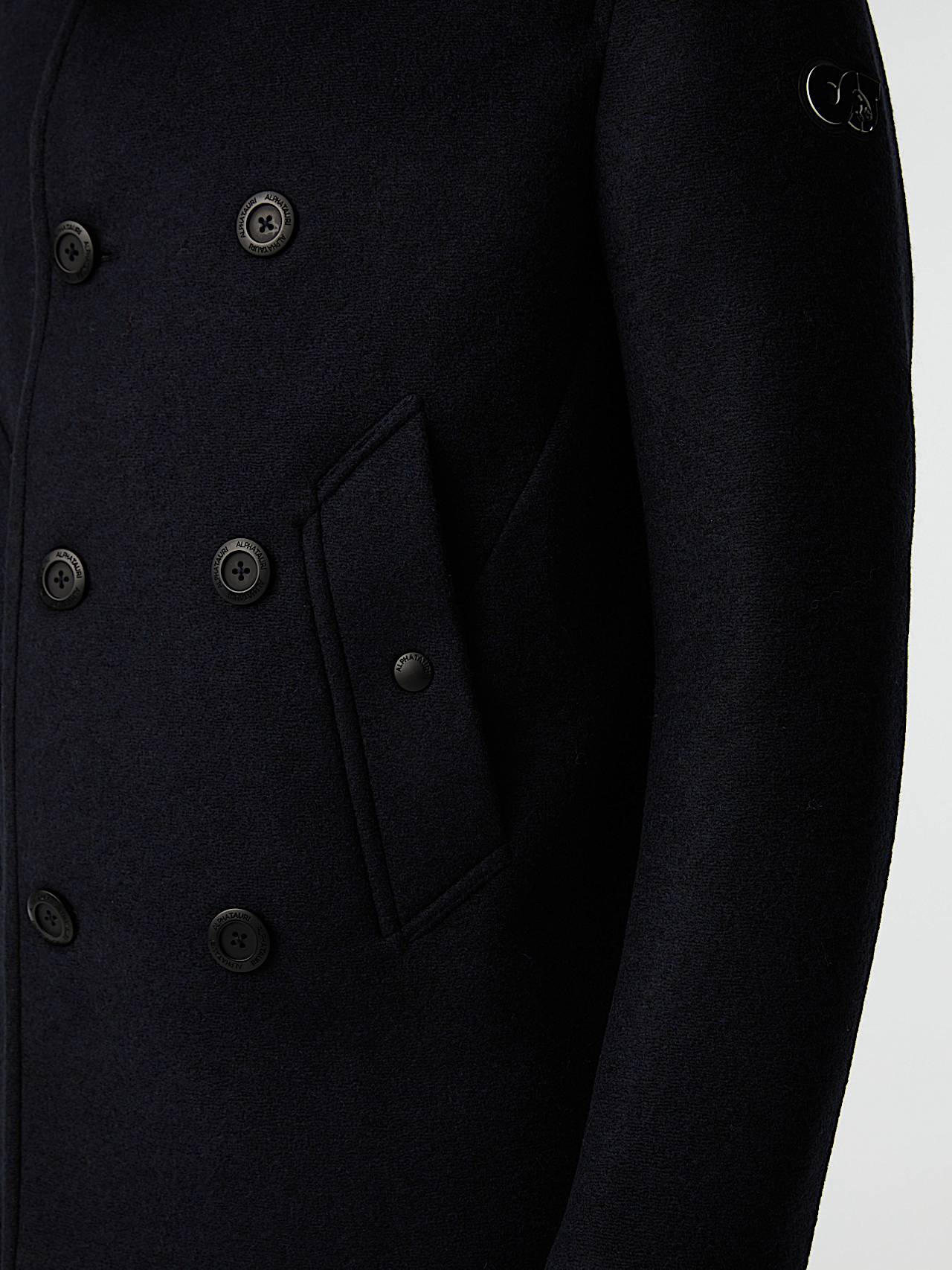 AlphaTauri | ORATA V3.Y8.02 | Veste caban en laine collée in Bleu Marine for Homme