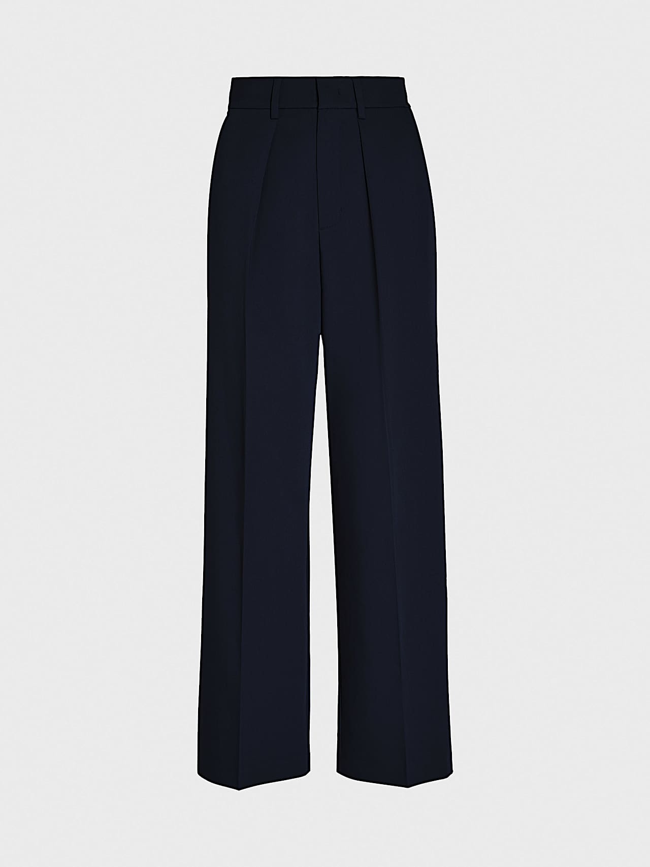 AlphaTauri | PECRA V1.Y8.01 | High-Waisted Wide-Leg Trousers in Navy for Women