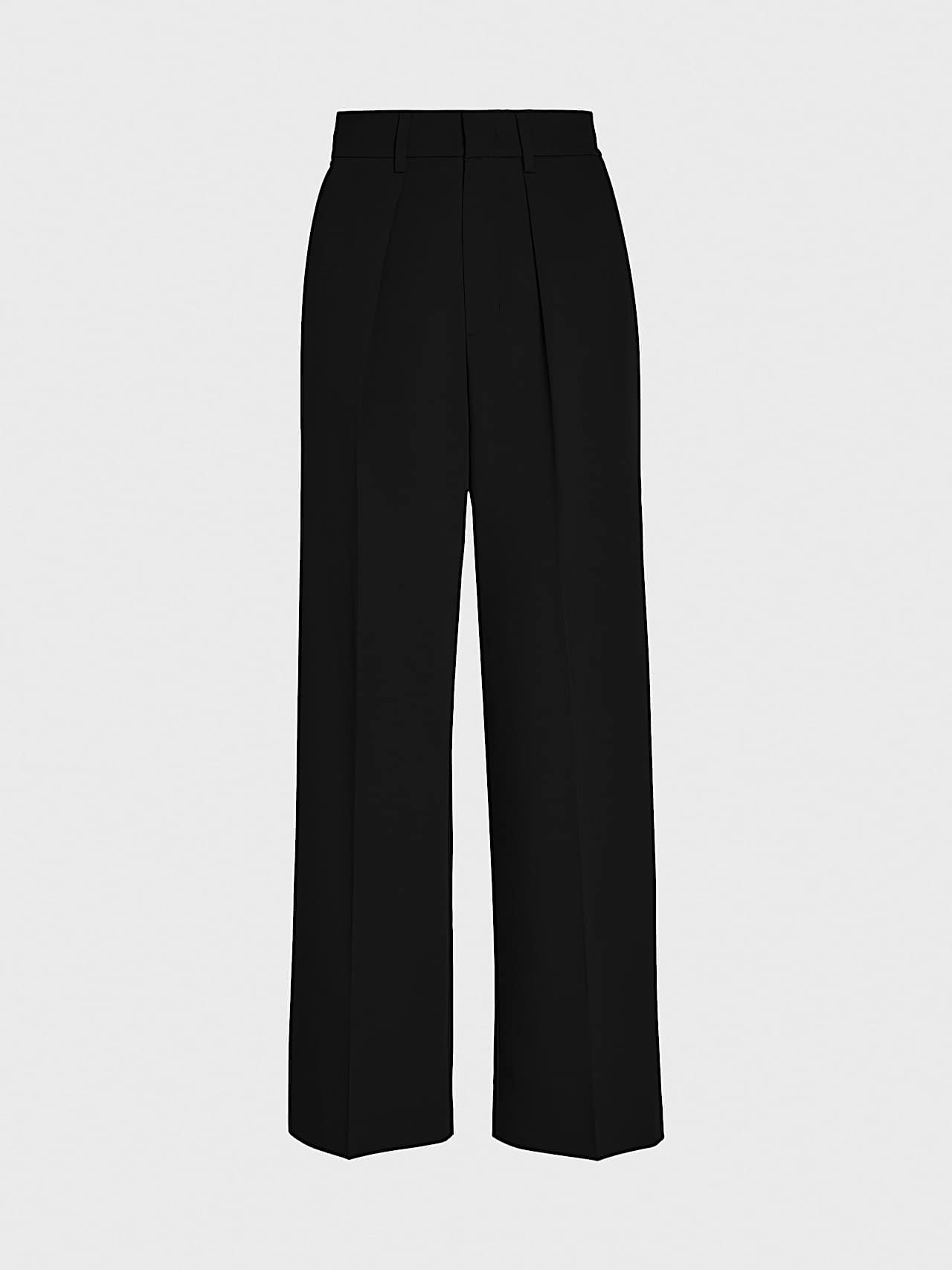 AlphaTauri | PECRA V1.Y8.01 | High-Waisted Wide-Leg Trousers in Black for Women