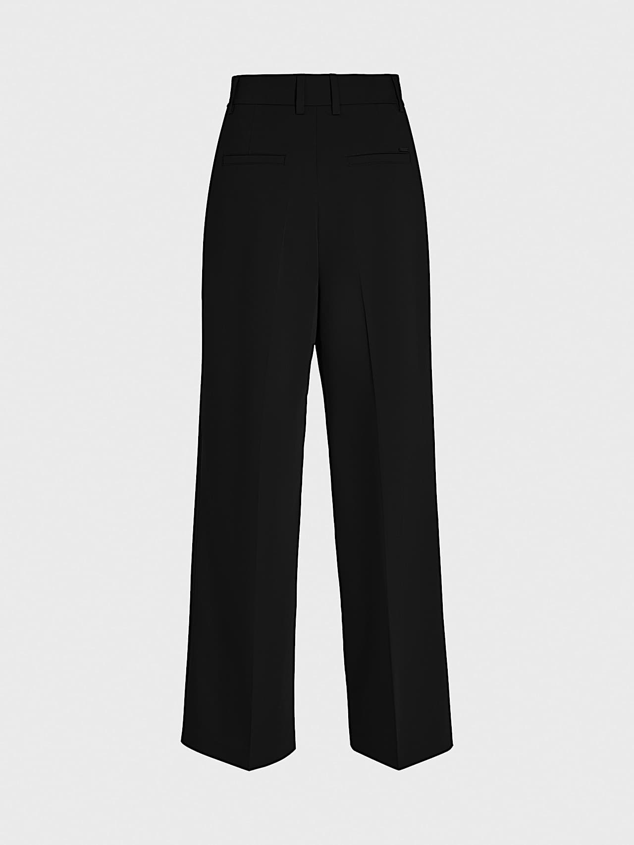 AlphaTauri | PECRA V1.Y8.01 | High-Waisted Wide-Leg Trousers in Black for Women