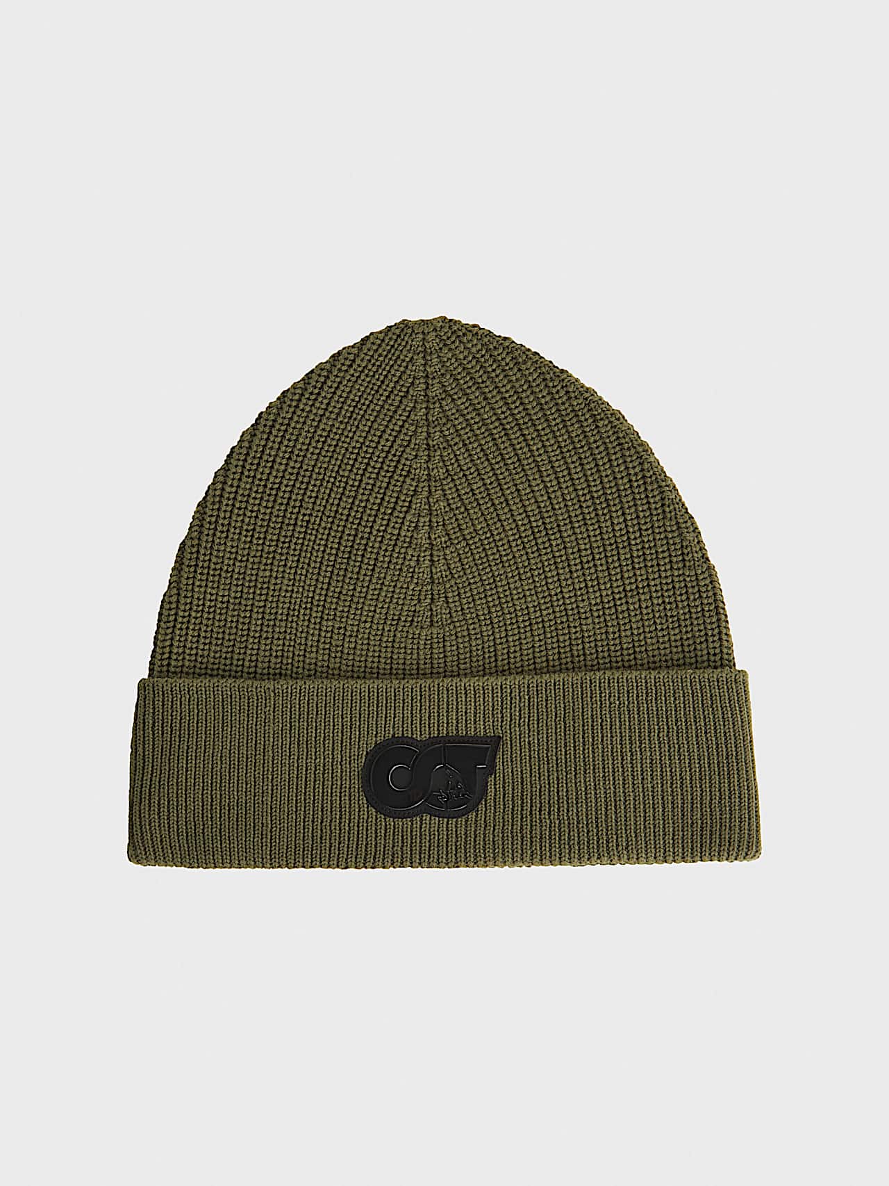 Men's Winter Wool Blend Visor Brim Beanie with Bill Knit