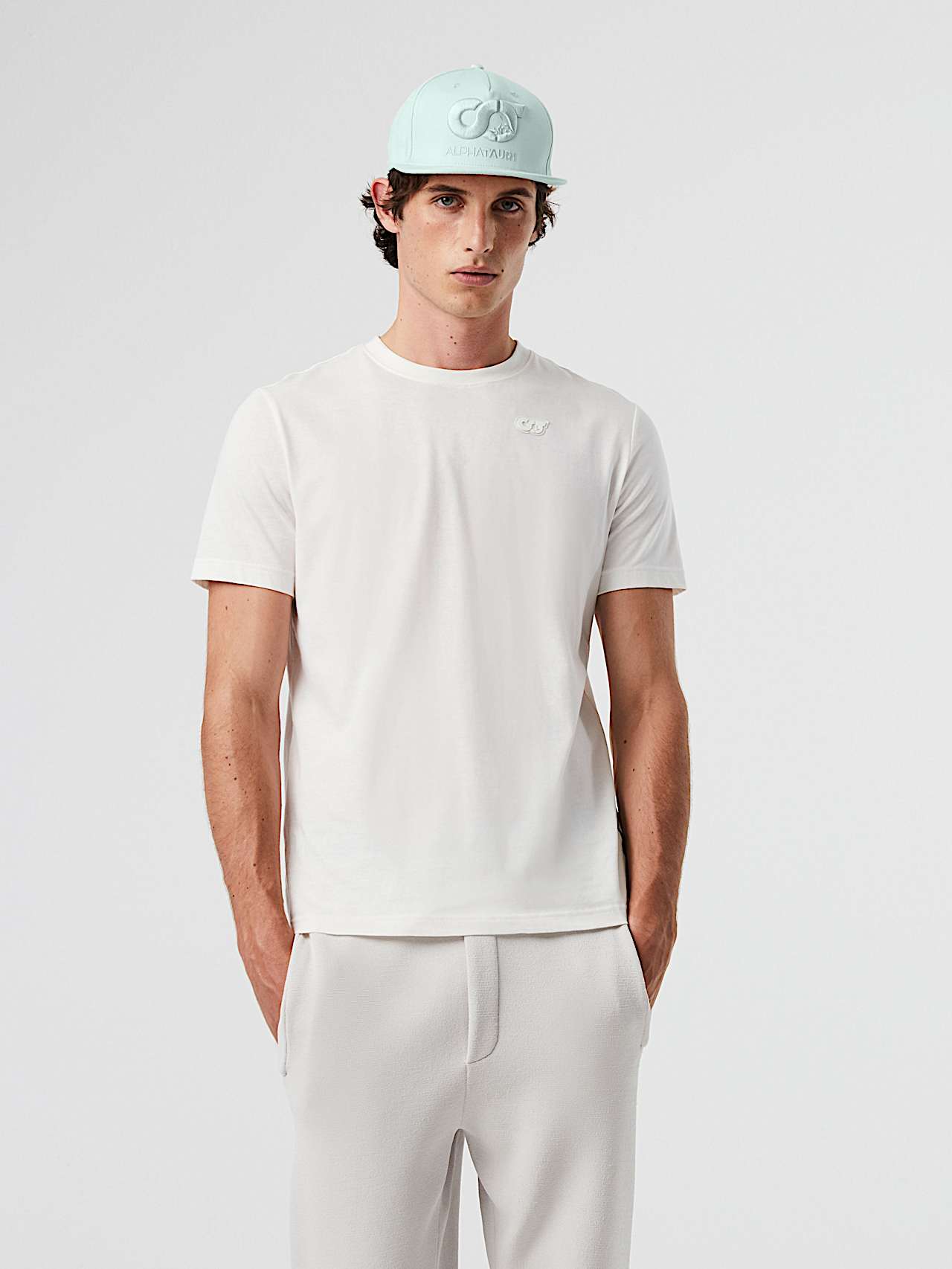 AlphaTauri | AVISI V3.Y7.01  | Signature-Cap mit abgerundetem Schirm in Dunkles Mintgrün für Unisex