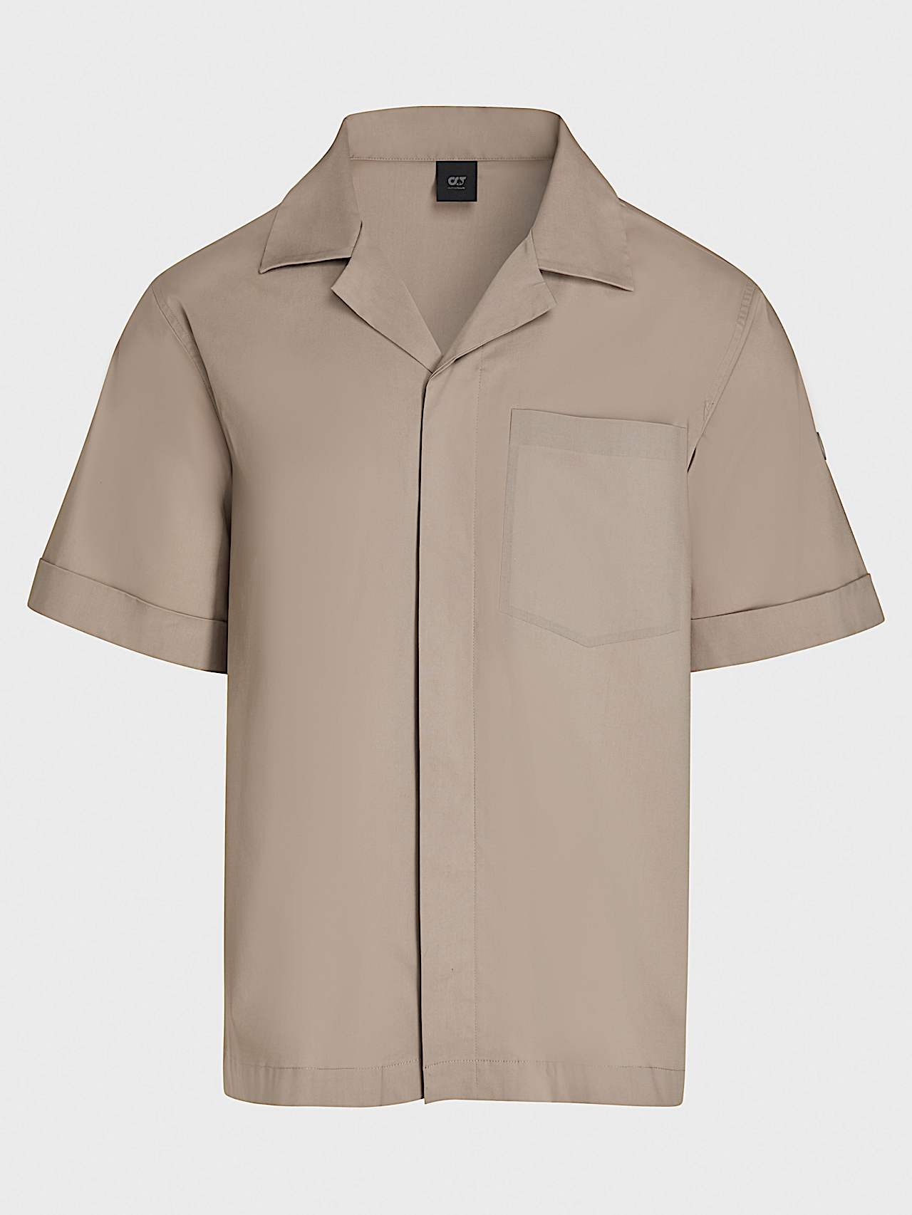AlphaTauri | WELSH V1.Y8.01 | Chemise à manches courtes déperlante in Taupe/Brun for Homme