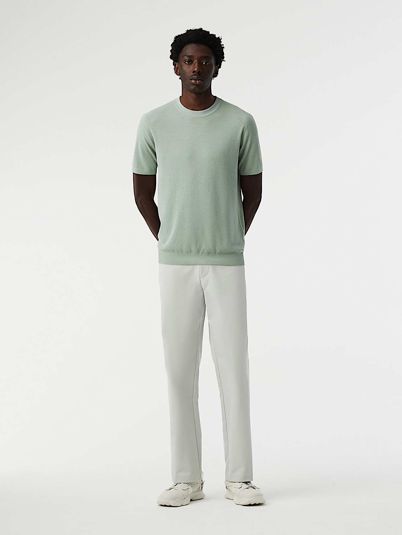 AlphaTauri | FECAS V2.Y8.01 | Seamless 3D Knit Cashmere-Coolmax® T-Shirt in Dusty Mint for Men
