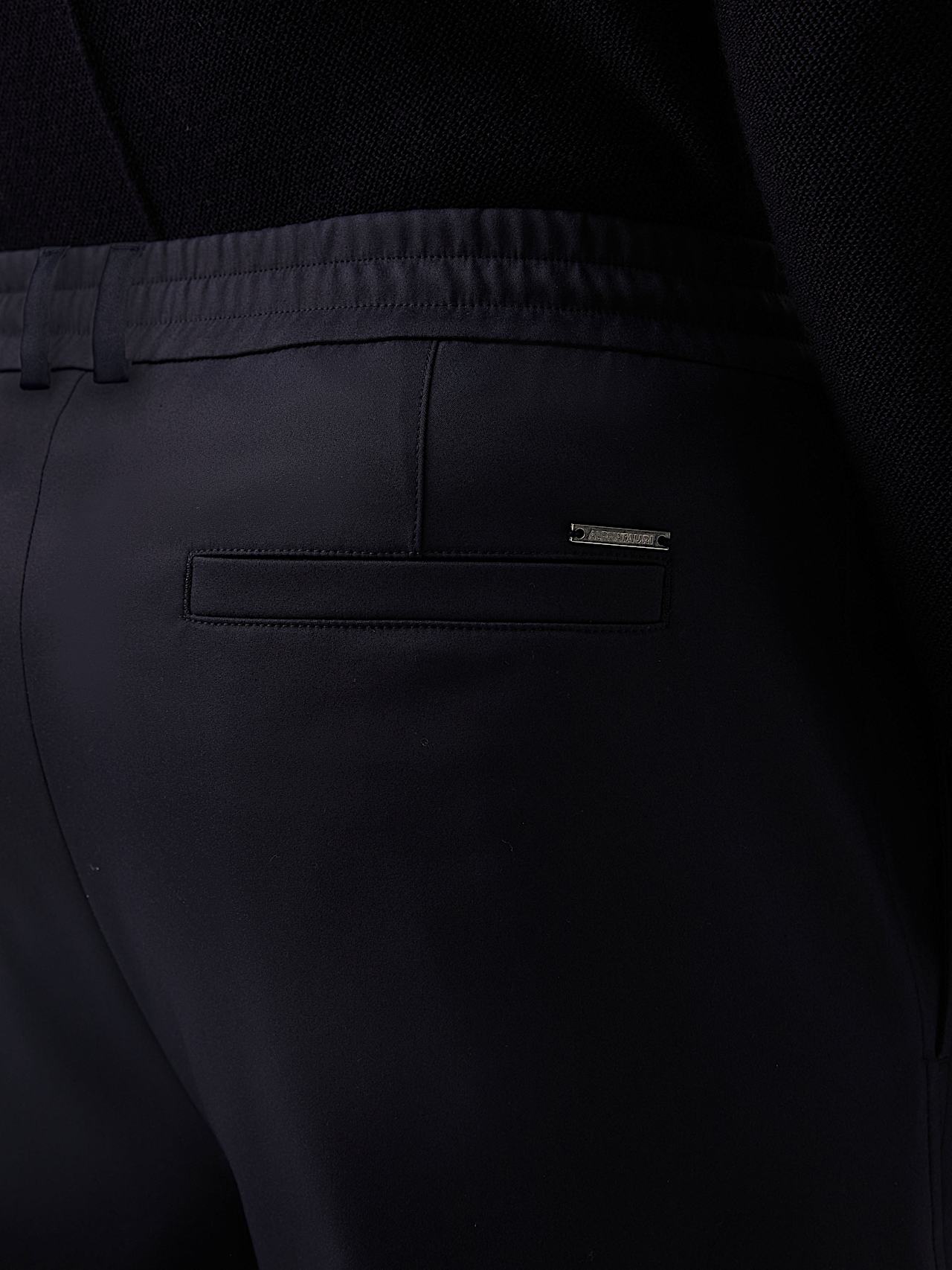 AlphaTauri | PAVO V1.Y7.02 | Tapered Wide Leg Cropped Trousers in Navy for Men