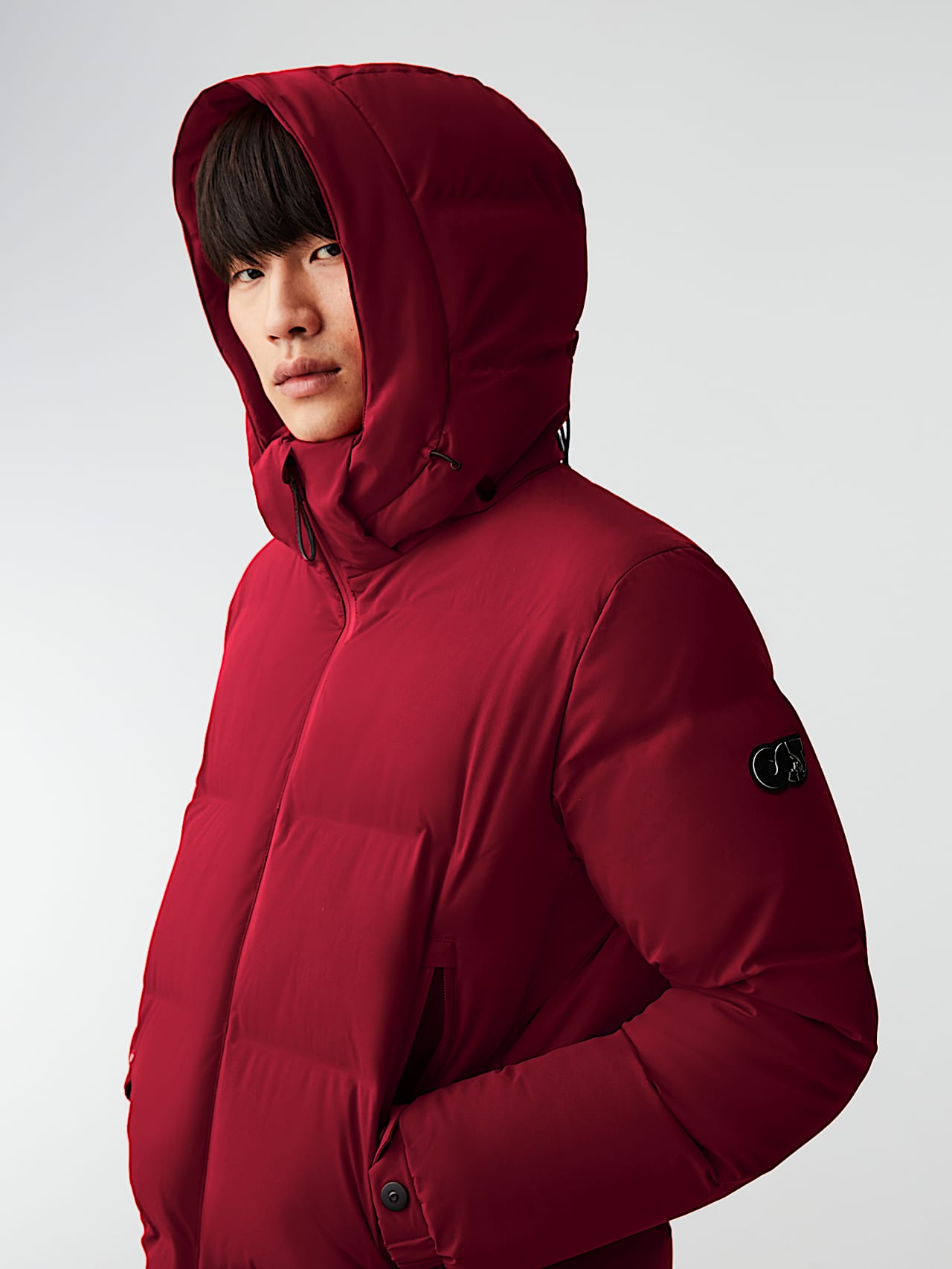 AlphaTauri | ODORU V3.Y8.02 | Padded Down Puffer Jacket in Dark Berry for Men