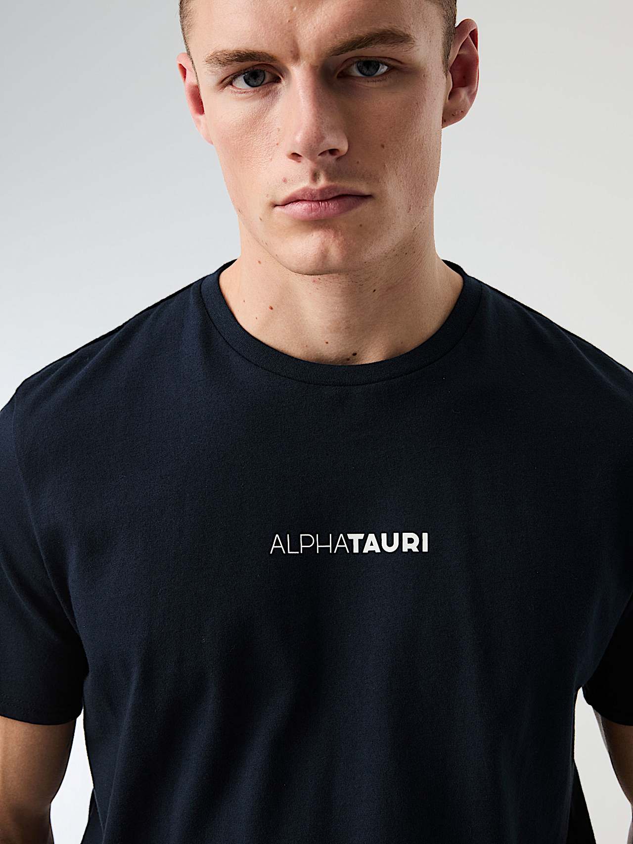 AlphaTauri | JOTTO V1.Y8.02 | Camiseta de algodón con logotipo in Azul Marino for Hombre