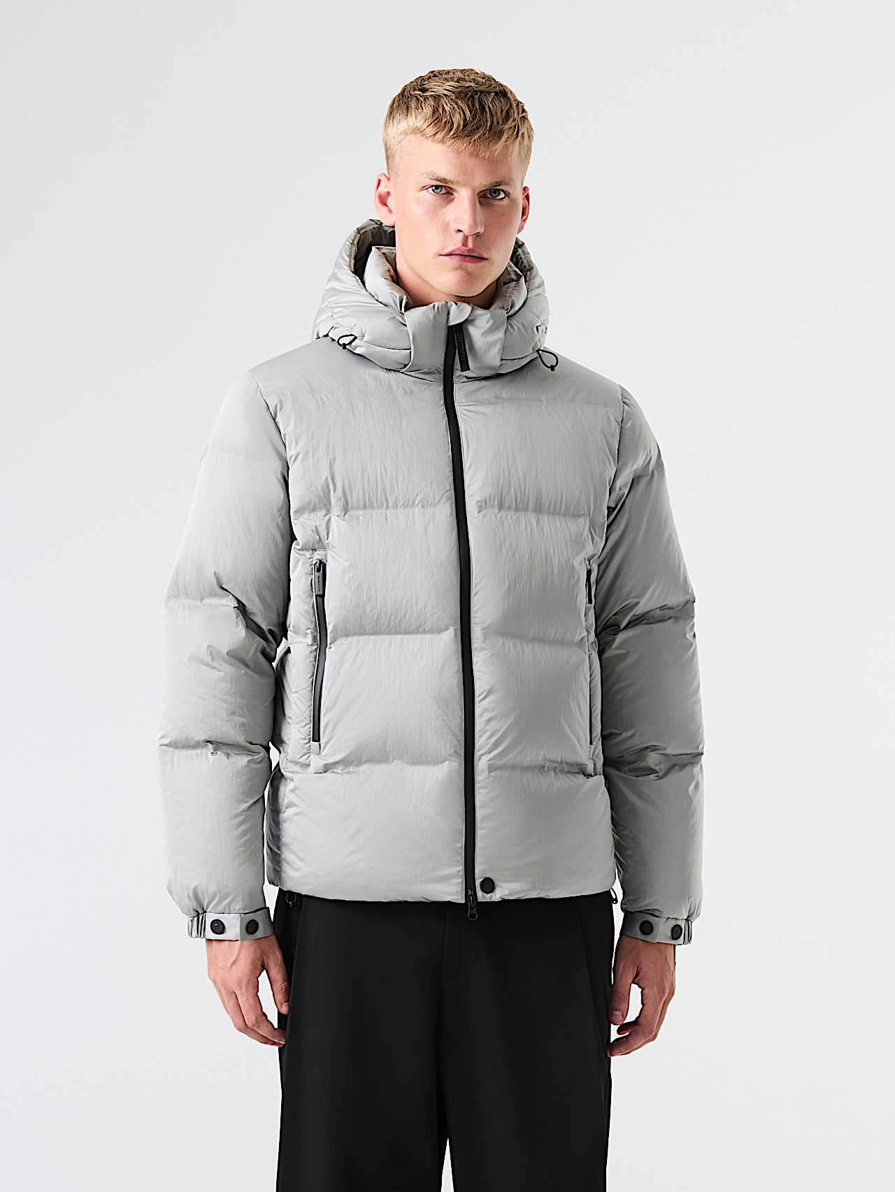 AlphaTauri | OTIS V1.Y9.02 | Padded Down Puffer Jacket in Silver for Men