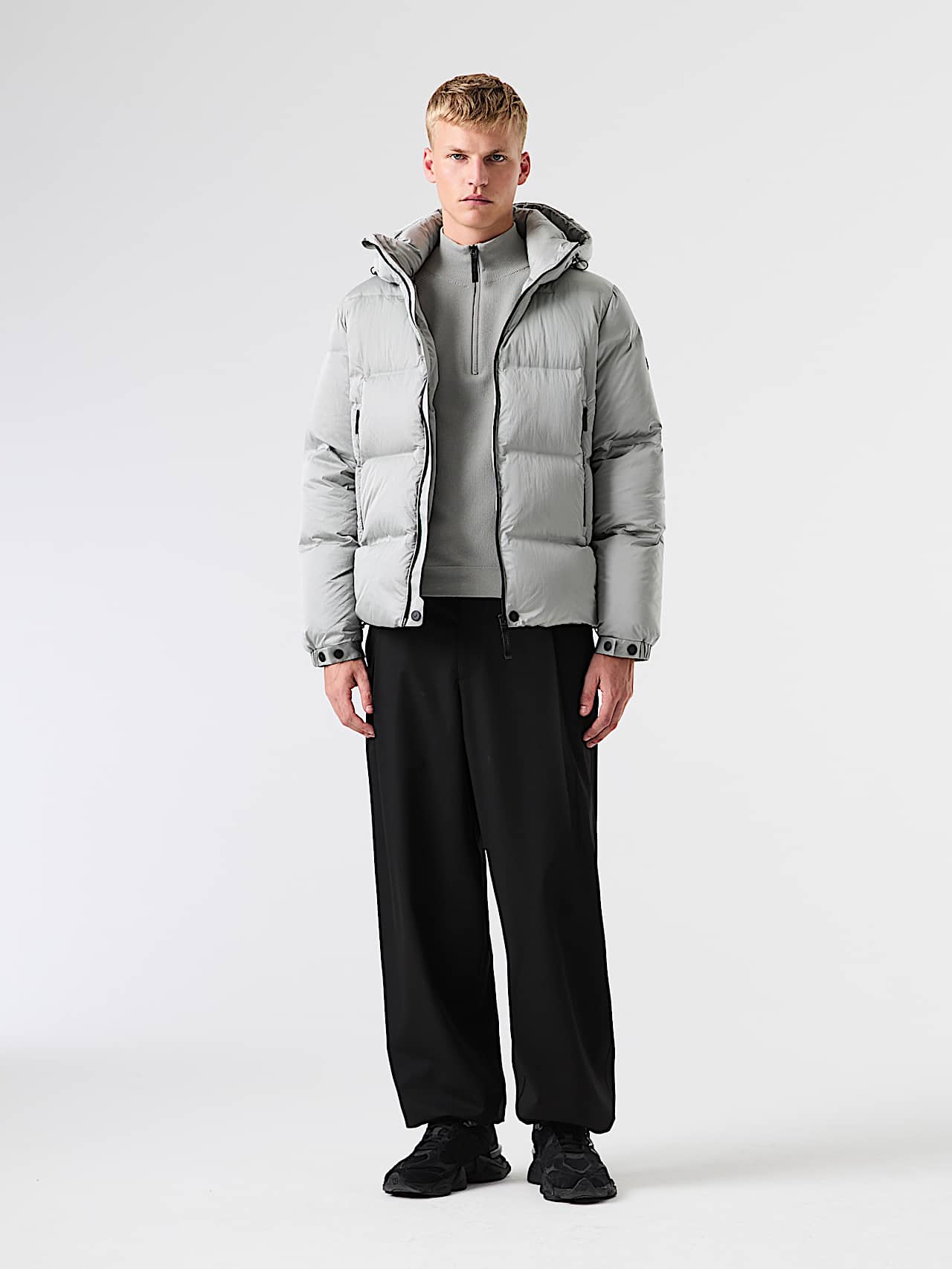AlphaTauri | OTIS V1.Y9.02 | Padded Down Puffer Jacket in Silver for Men