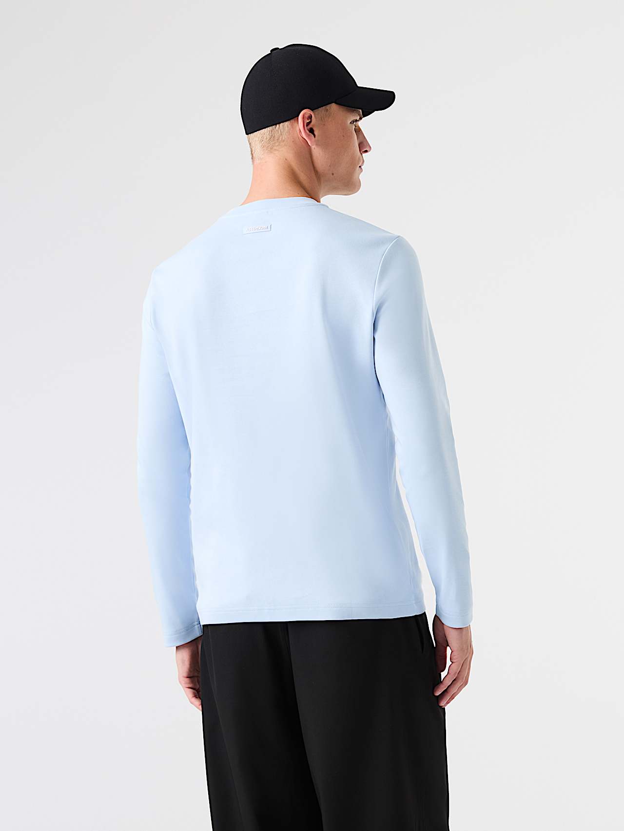 AlphaTauri | STAN V1.Y9.02 | Heavyweight Cotton Logo Longsleeve in Sky Blue for Men