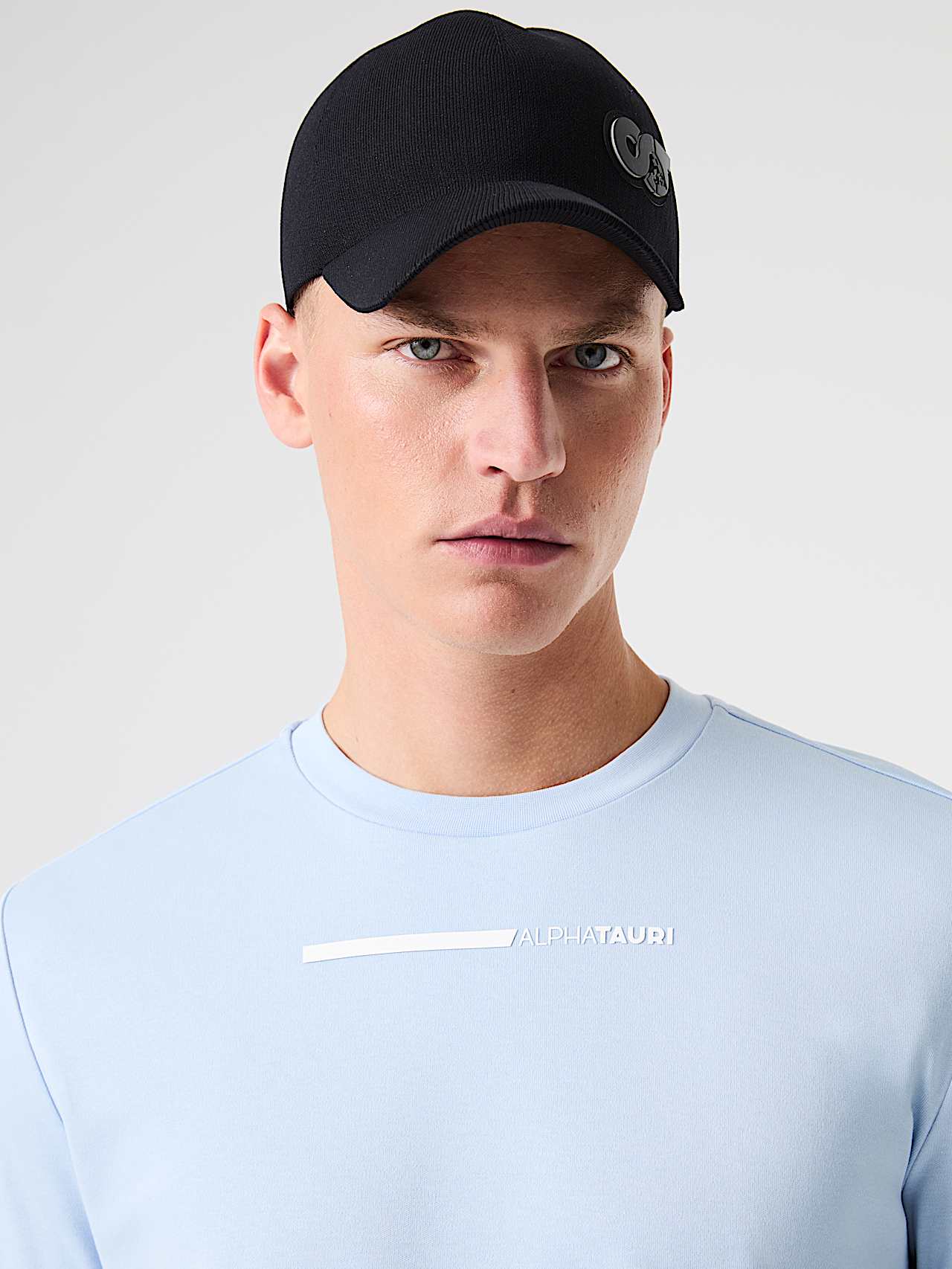 AlphaTauri | STAN V1.Y9.02 | Camiseta de manga larga de algodón grueso con logo in Sky Blue for Hombre
