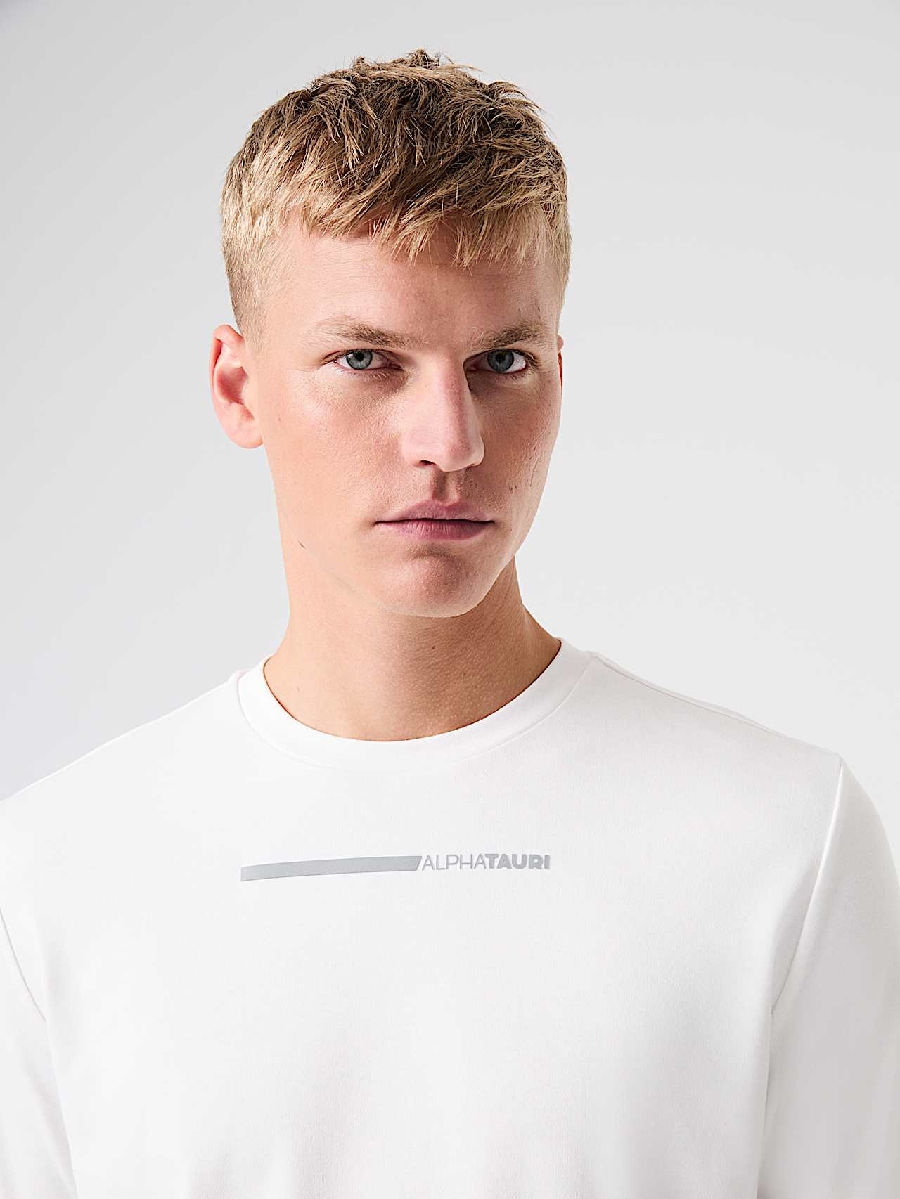 AlphaTauri | STAN V1.Y9.02 | Camiseta de manga larga de algodón grueso con logo in White for Hombre