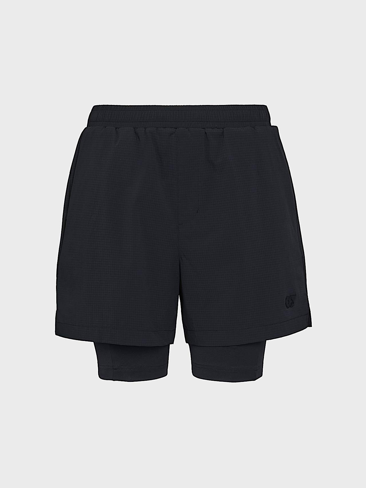 AlphaTauri | PULAN V1.Y9.02 | Short de sport superposé 2 en 1 in Black for Homme
