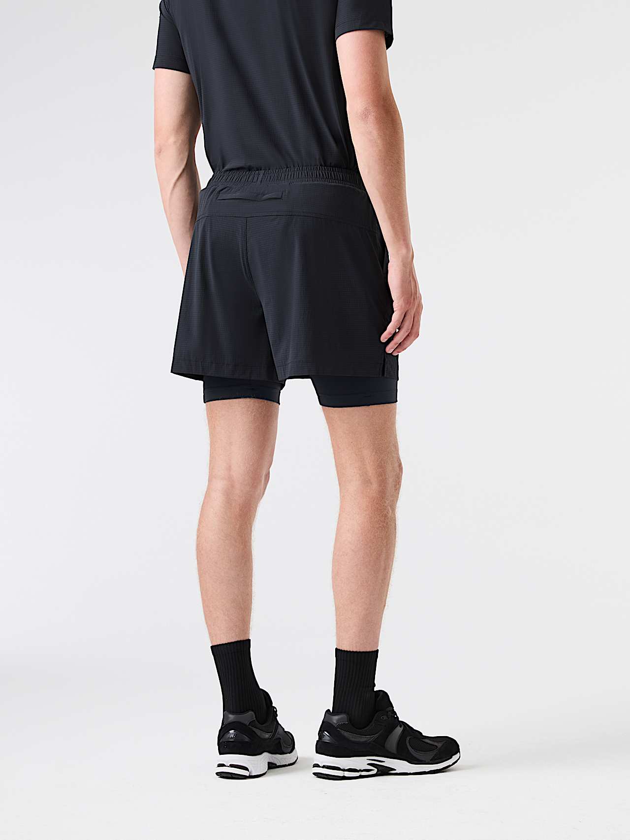 AlphaTauri | PULAN V1.Y9.02 | Short de sport superposé 2 en 1 in Black for Homme