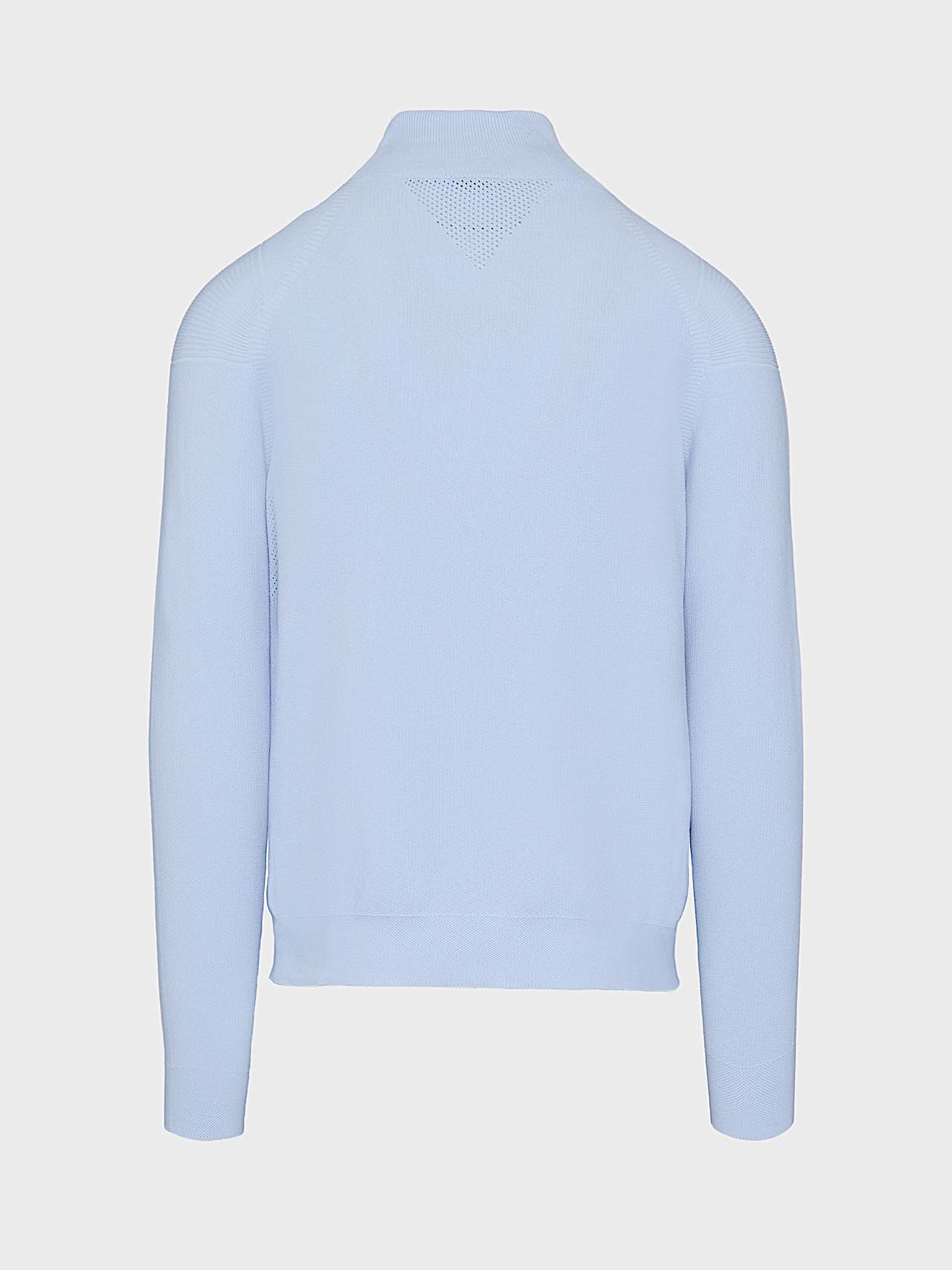 AlphaTauri | FROST V1.Y9.02 | Seamless 3D Knit Half-Zip Sweater in Sky Blue for Men