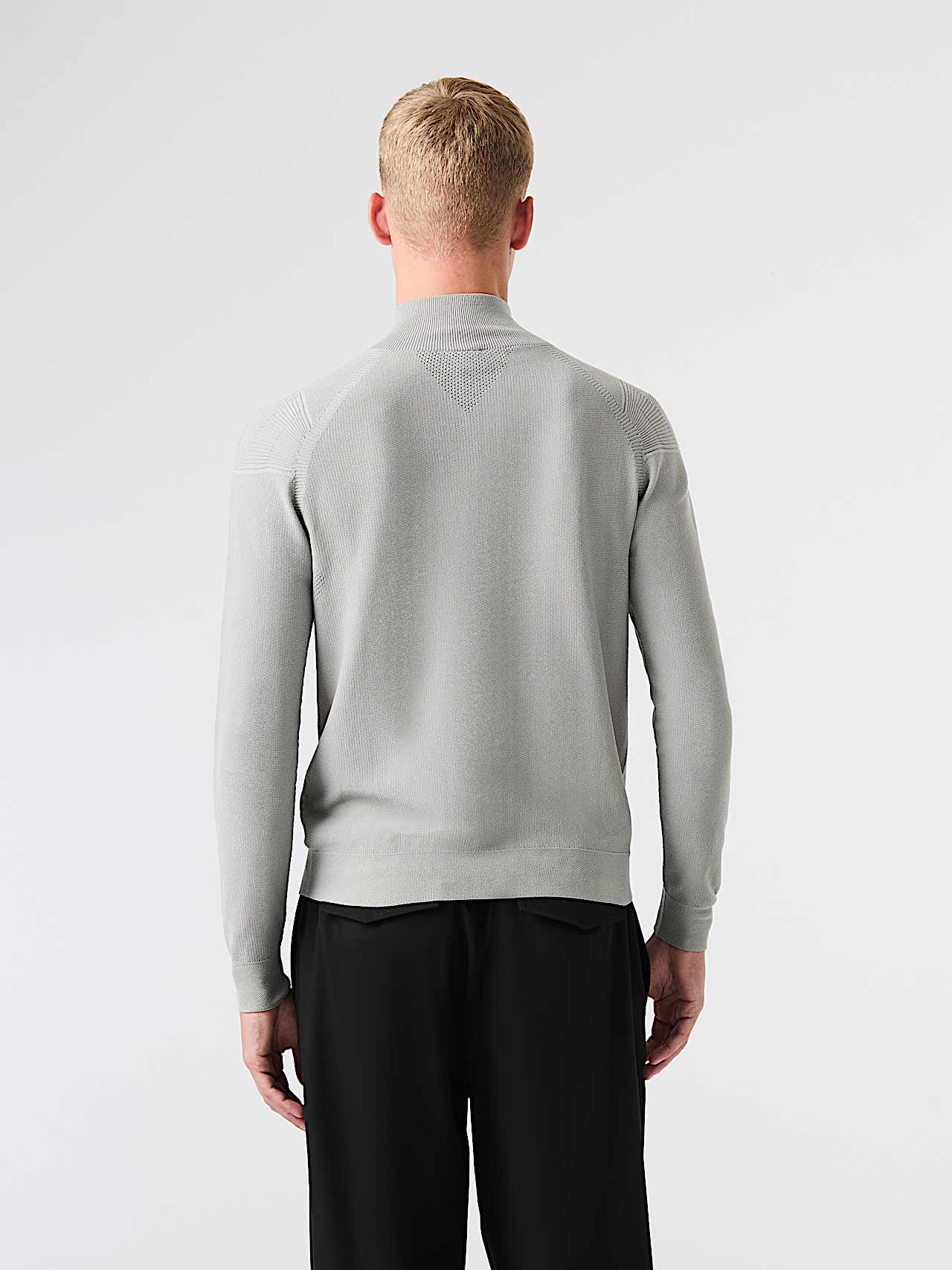 AlphaTauri | FROST V1.Y9.02 | Jersey de punto 3D sin costuras con media cremallera in Neutral Grey for Hombre