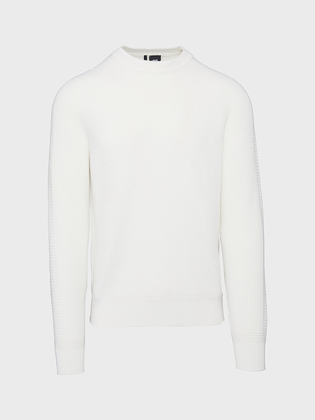 AlphaTauri | FOX V1.Y9.02 | Seamless Chunky 3D Knit Crewneck Sweater in White for Men