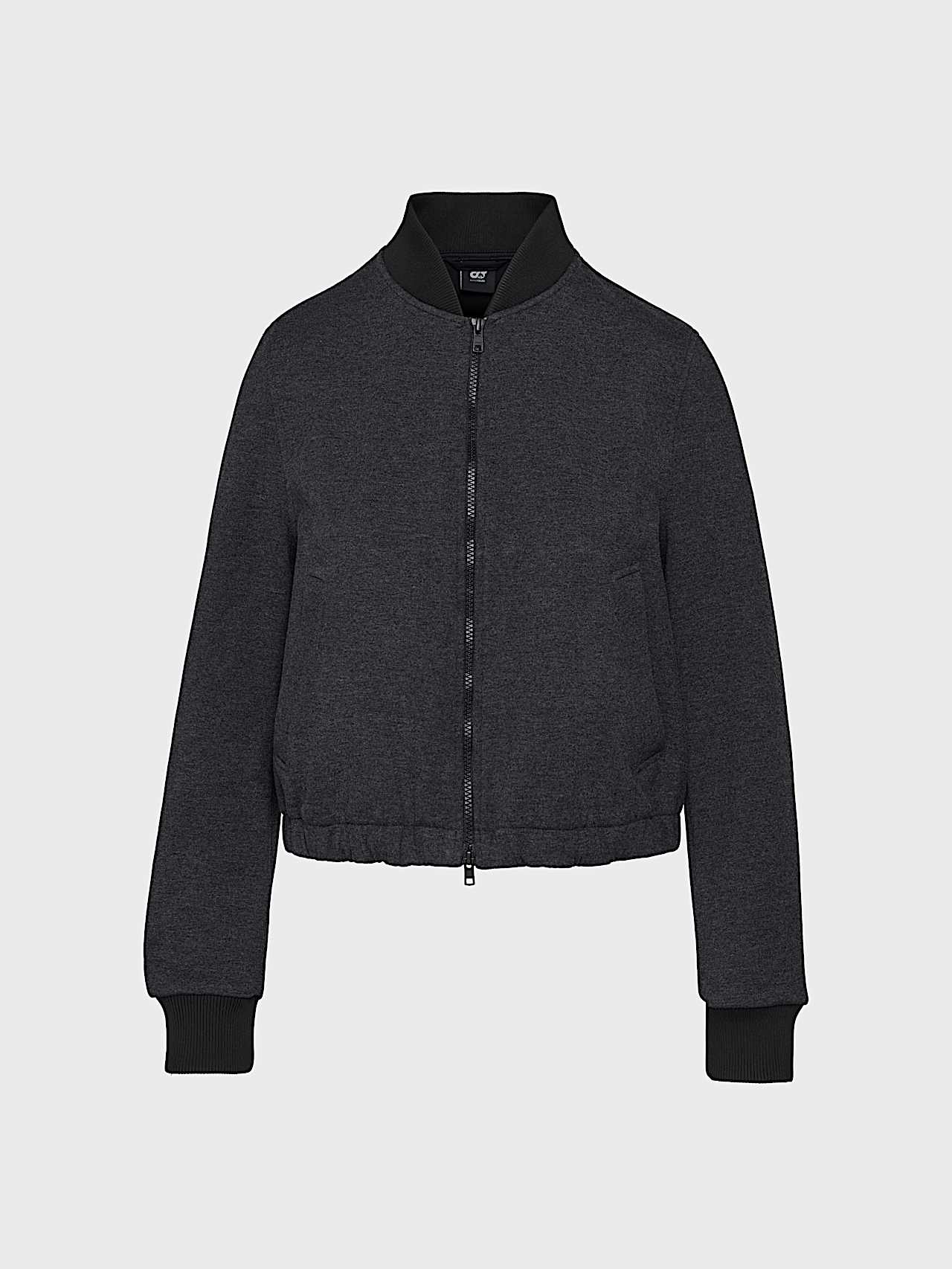 AlphaTauri | OAK V1.Y9.02 | Cotton-blend Bomber Jacket in Dark Grey Melange for Women