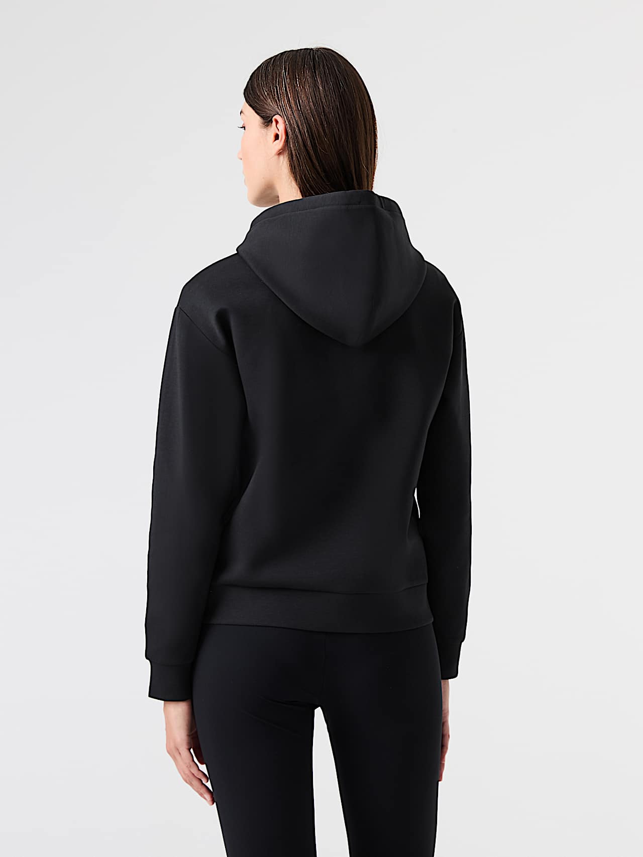 AlphaTauri | SURI V1.Y9.02 | Sweat-shirt à capuche coupe décontractée en maille interlock in Black for Femme