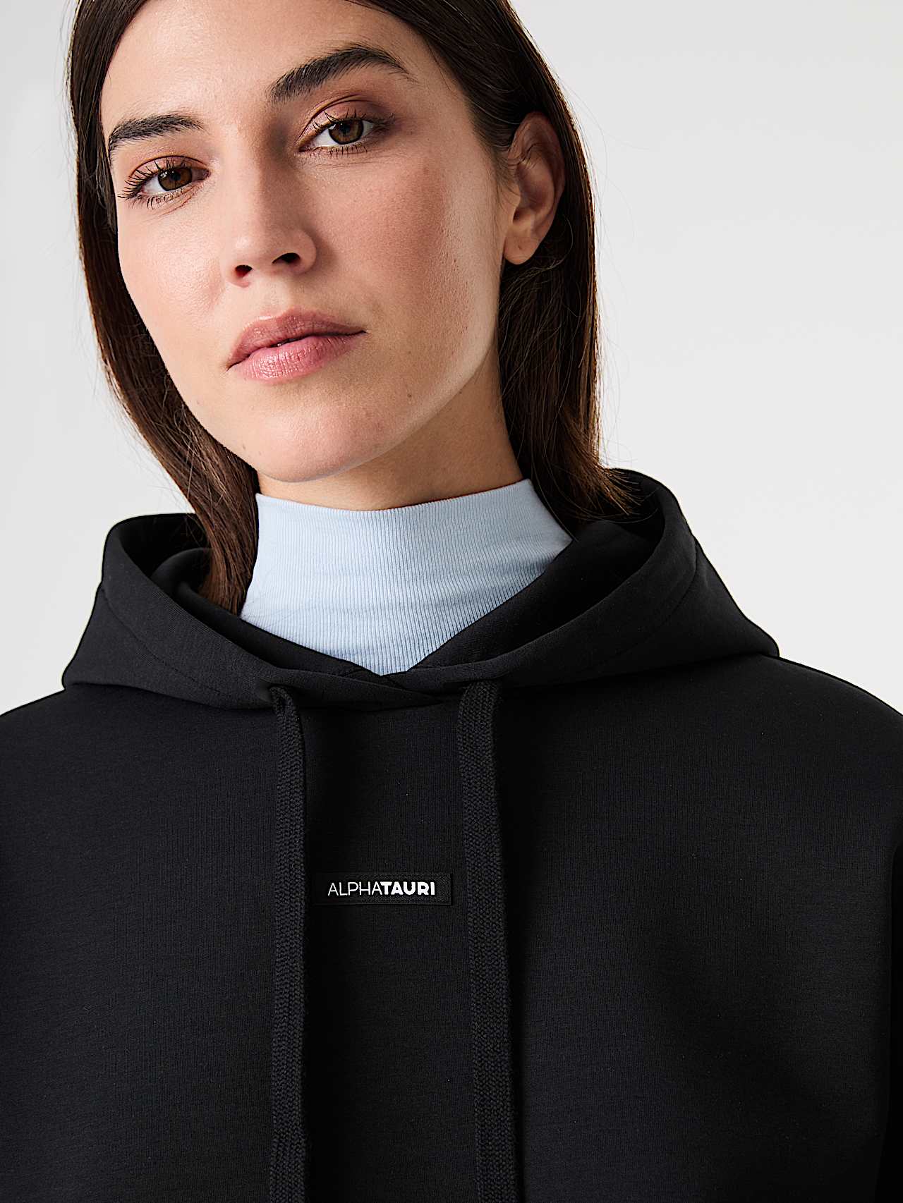 AlphaTauri | SURI V1.Y9.02 | Interlock-Hoodie im Relaxed Fit in Black für Damen