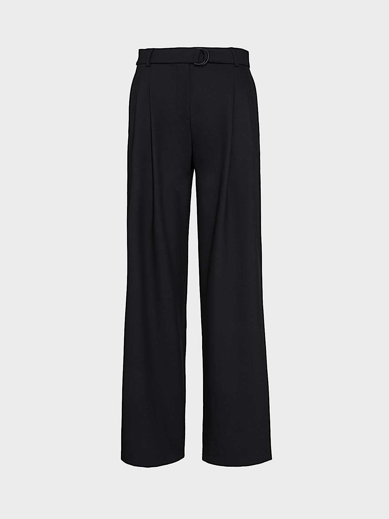 AlphaTauri | PIP V1.Y9.02 | Wide Leg Pleated Trousers with Belt in Black for Women