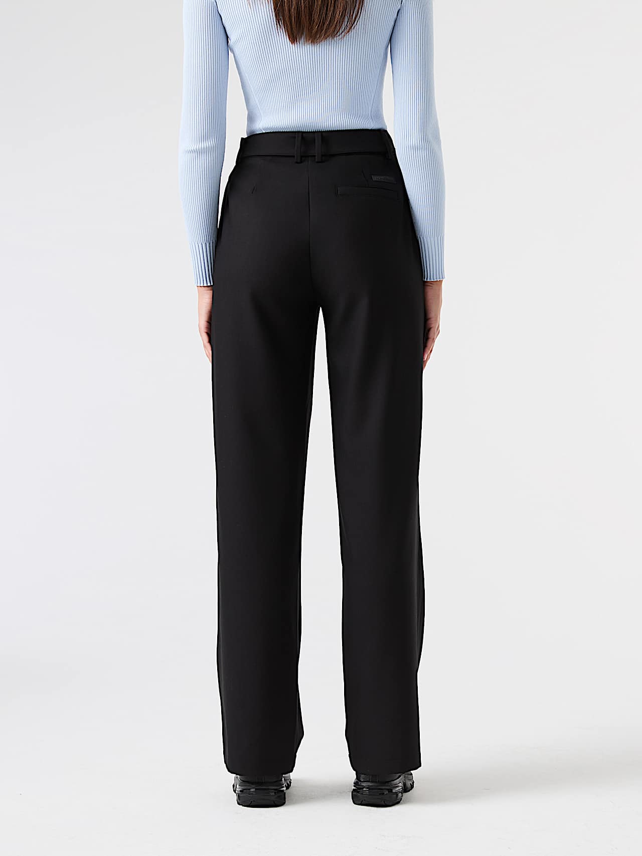 AlphaTauri | PIP V1.Y9.02 | Pantalon plissé coupe large avec ceinture in Black for Femme