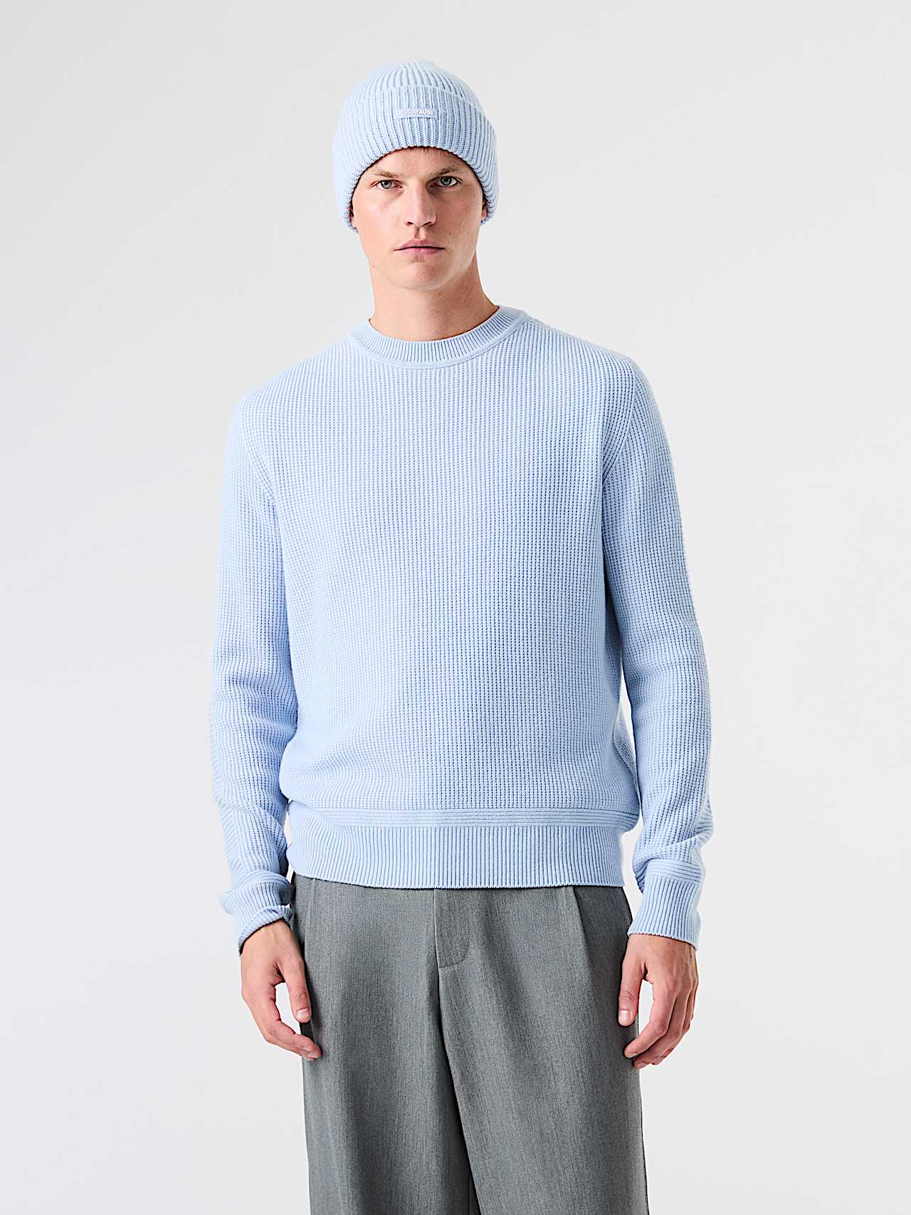 AlphaTauri | ARI V1.Y9.02  | Beanie in Grobstrick in Sky Blue für Unisex