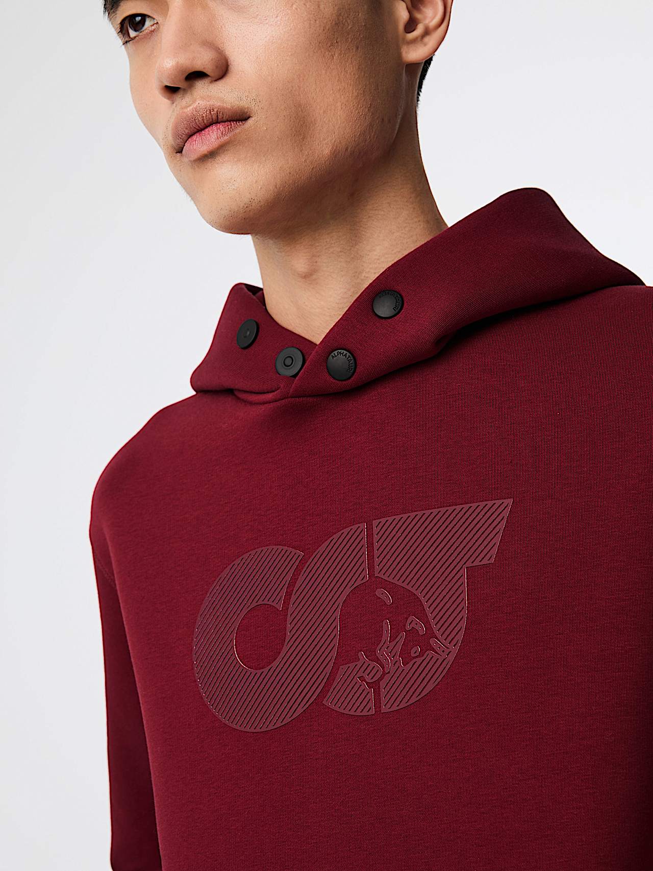 AlphaTauri | SHERO V2.Y8.02 | Signature Logo Hoodie in Dark Berry for Hombre AlphaTauri | SHERO V2.Y8.02 | Signature Logo Hoodie in Dark Berry for Hombre