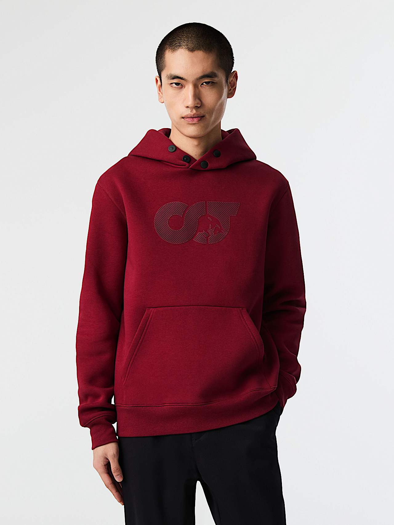AlphaTauri | SHERO V2.Y8.02 | Signature Logo Hoodie in Dark Berry for Hombre AlphaTauri | SHERO V2.Y8.02 | Signature Logo Hoodie in Dark Berry for Hombre