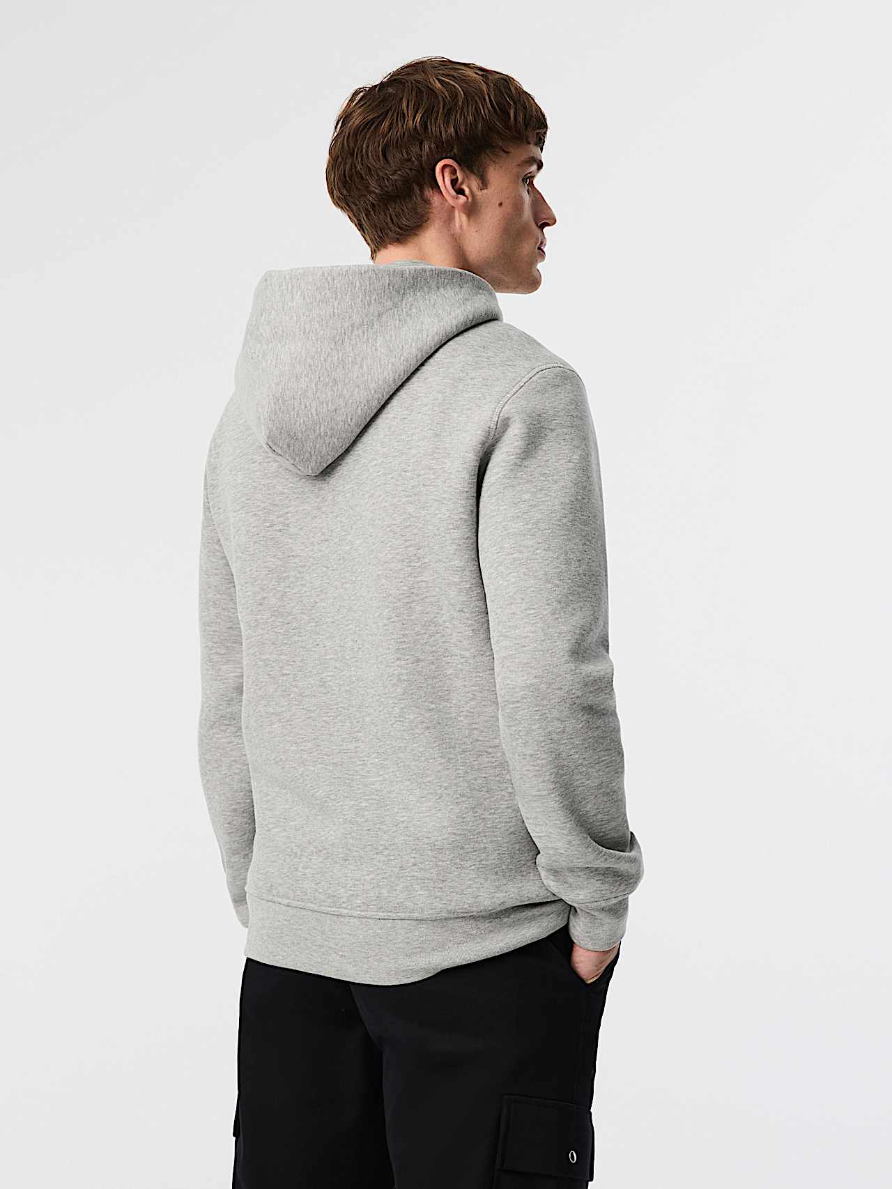 AlphaTauri | SHENO V2.Y8.02 | Signature Logo Hooded Sweat Jacket in Heather Grey for Hombre AlphaTauri | SHENO V2.Y8.02 | Signature Logo Hooded Sweat Jacket in Heather Grey for Hombre