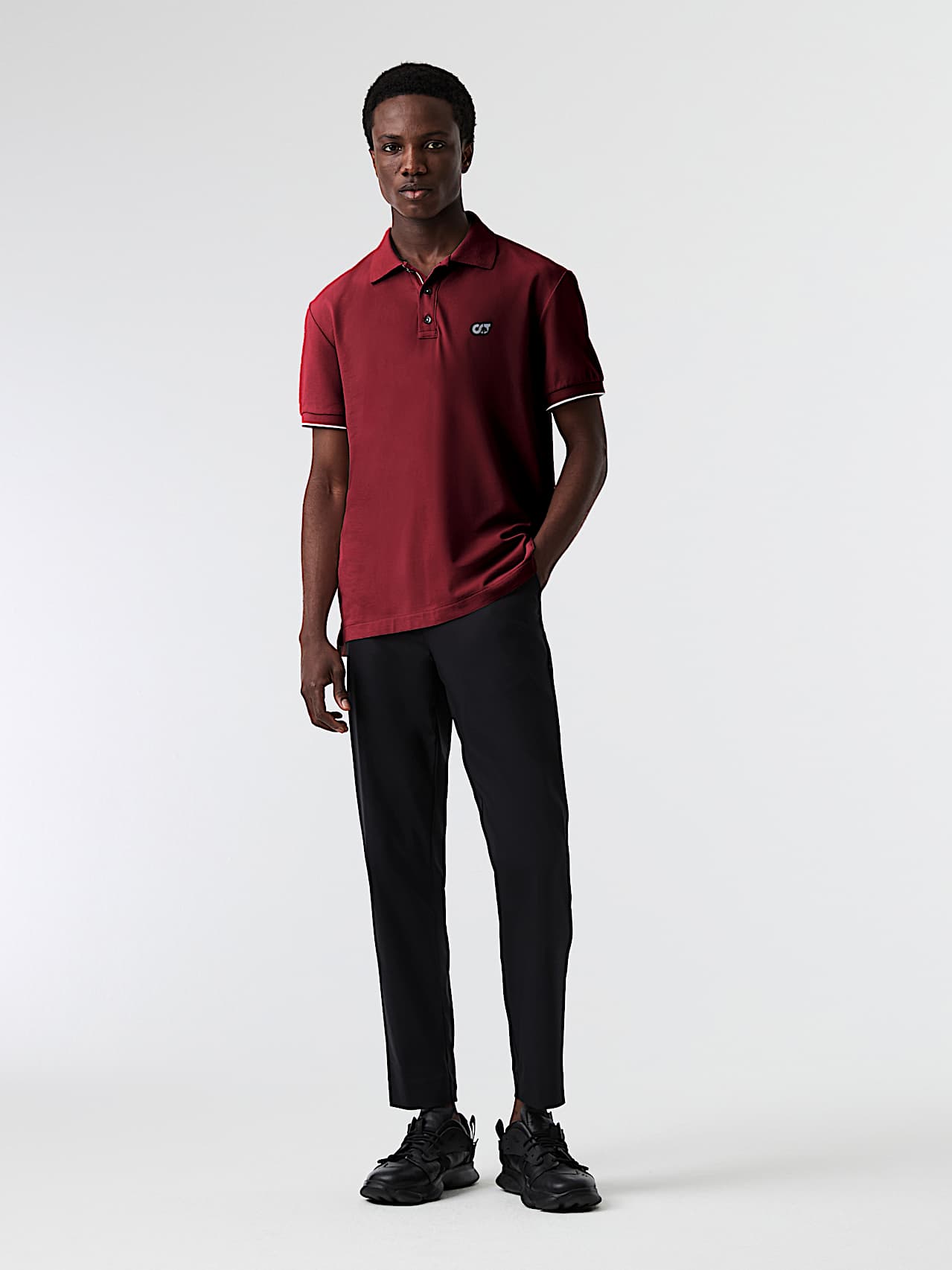 AlphaTauri | JUNX V2.Y9.01 | Polo en piqué in Dark Berry for Homme AlphaTauri | JUNX V2.Y9.01 | Polo en piqué in Dark Berry for Homme