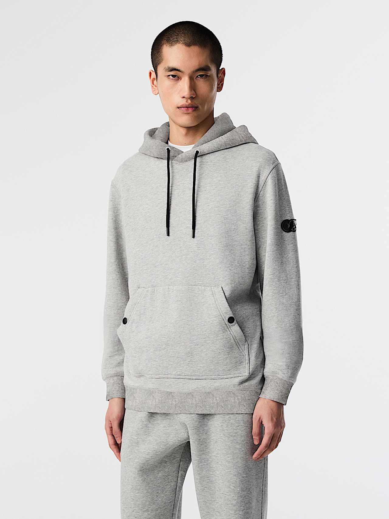 AlphaTauri | SEFOR V1.Y9.02 | Relaxed Fit Hoodie in Heather Grey for Hombre AlphaTauri | SEFOR V1.Y9.02 | Relaxed Fit Hoodie in Heather Grey for Hombre