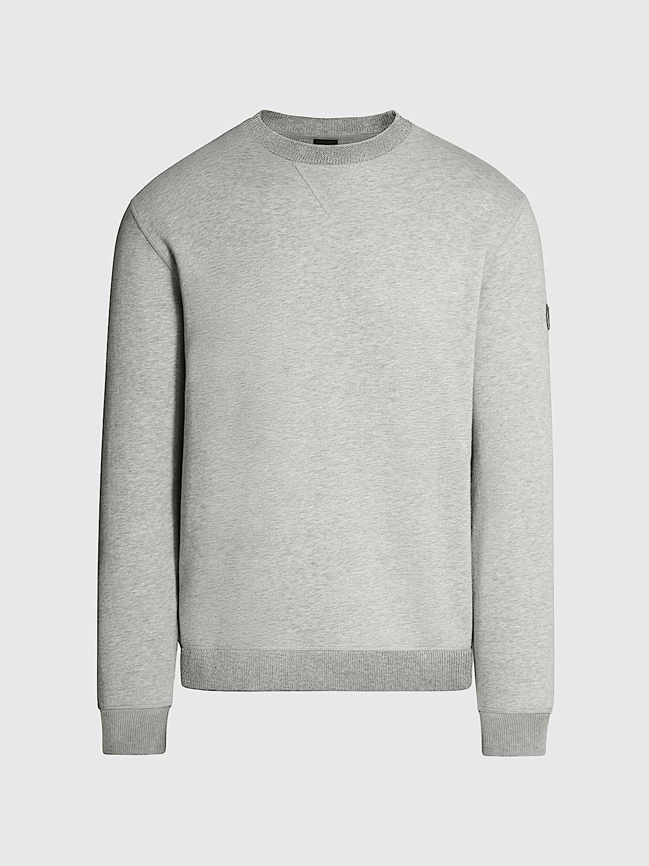 AlphaTauri | SEFAR V1.Y9.02 | Relaxed Fit Crewneck Sweatshirt in Heather Grey for Hombre AlphaTauri | SEFAR V1.Y9.02 | Relaxed Fit Crewneck Sweatshirt in Heather Grey for Hombre