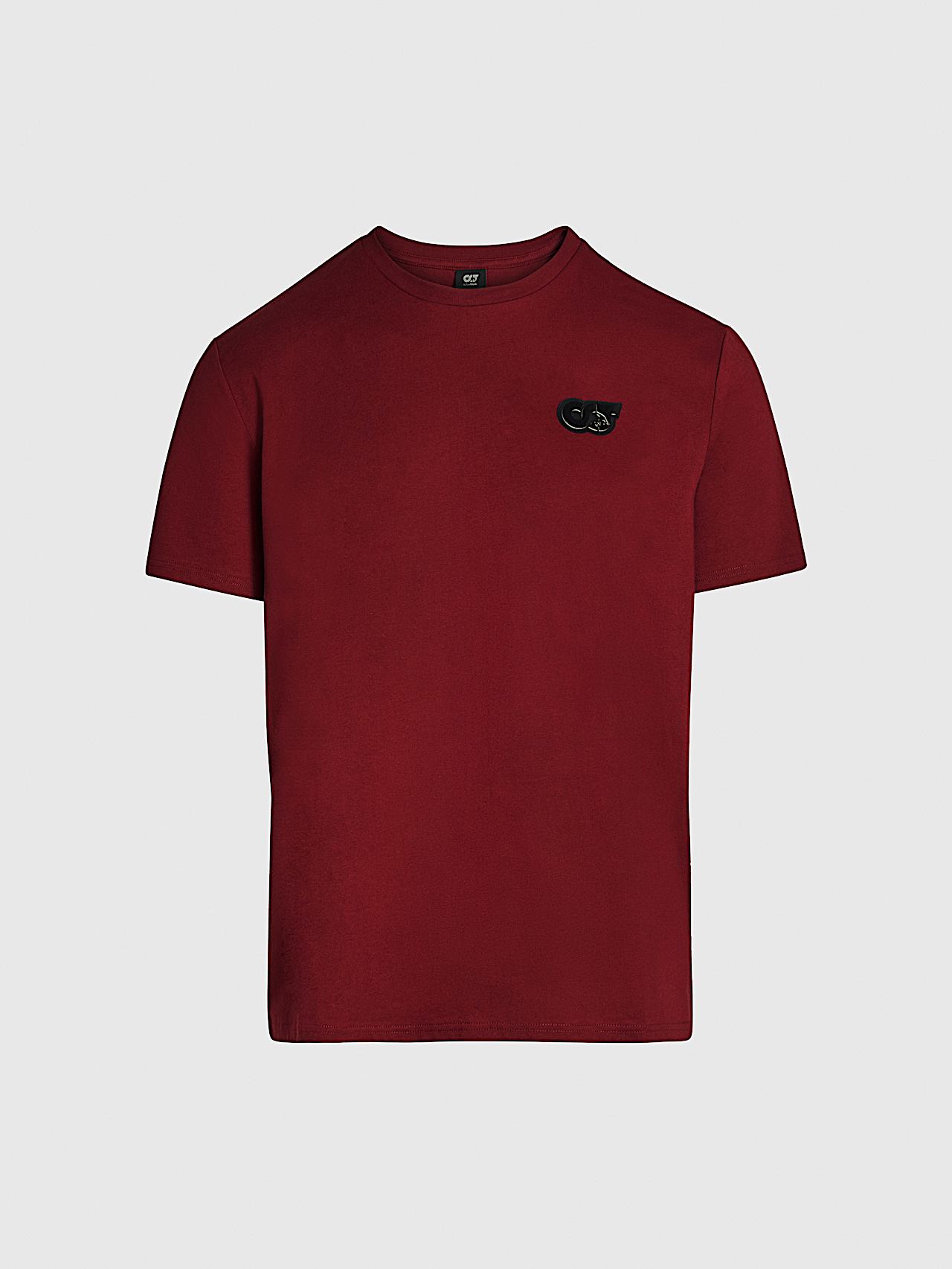AlphaTauri | JOTTA V2.Y9.02 | Organic Cotton Logo T-Shirt in Dark Berry for Homme AlphaTauri | JOTTA V2.Y9.02 | Organic Cotton Logo T-Shirt in Dark Berry for Homme