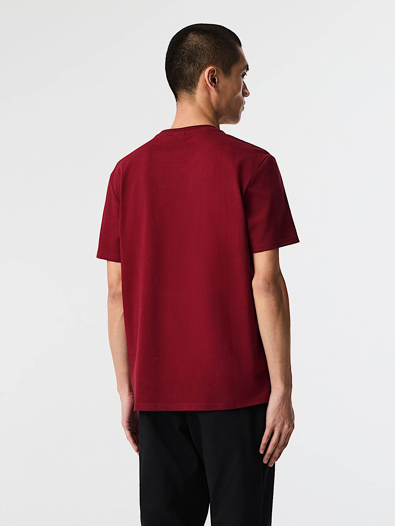 AlphaTauri | JOTTA V2.Y9.02 | Organic Cotton Logo T-Shirt in Dark Berry for Homme AlphaTauri | JOTTA V2.Y9.02 | Organic Cotton Logo T-Shirt in Dark Berry for Homme
