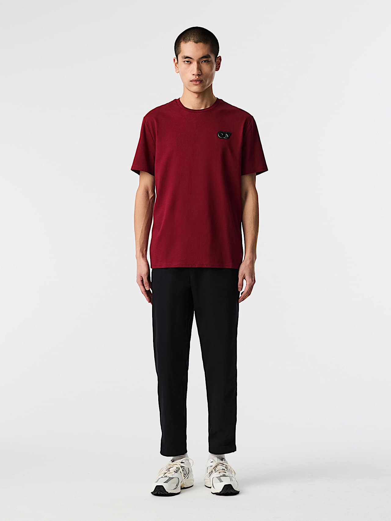 AlphaTauri | JOTTA V2.Y9.02 | Organic Cotton Logo T-Shirt in Dark Berry for Homme AlphaTauri | JOTTA V2.Y9.02 | Organic Cotton Logo T-Shirt in Dark Berry for Homme