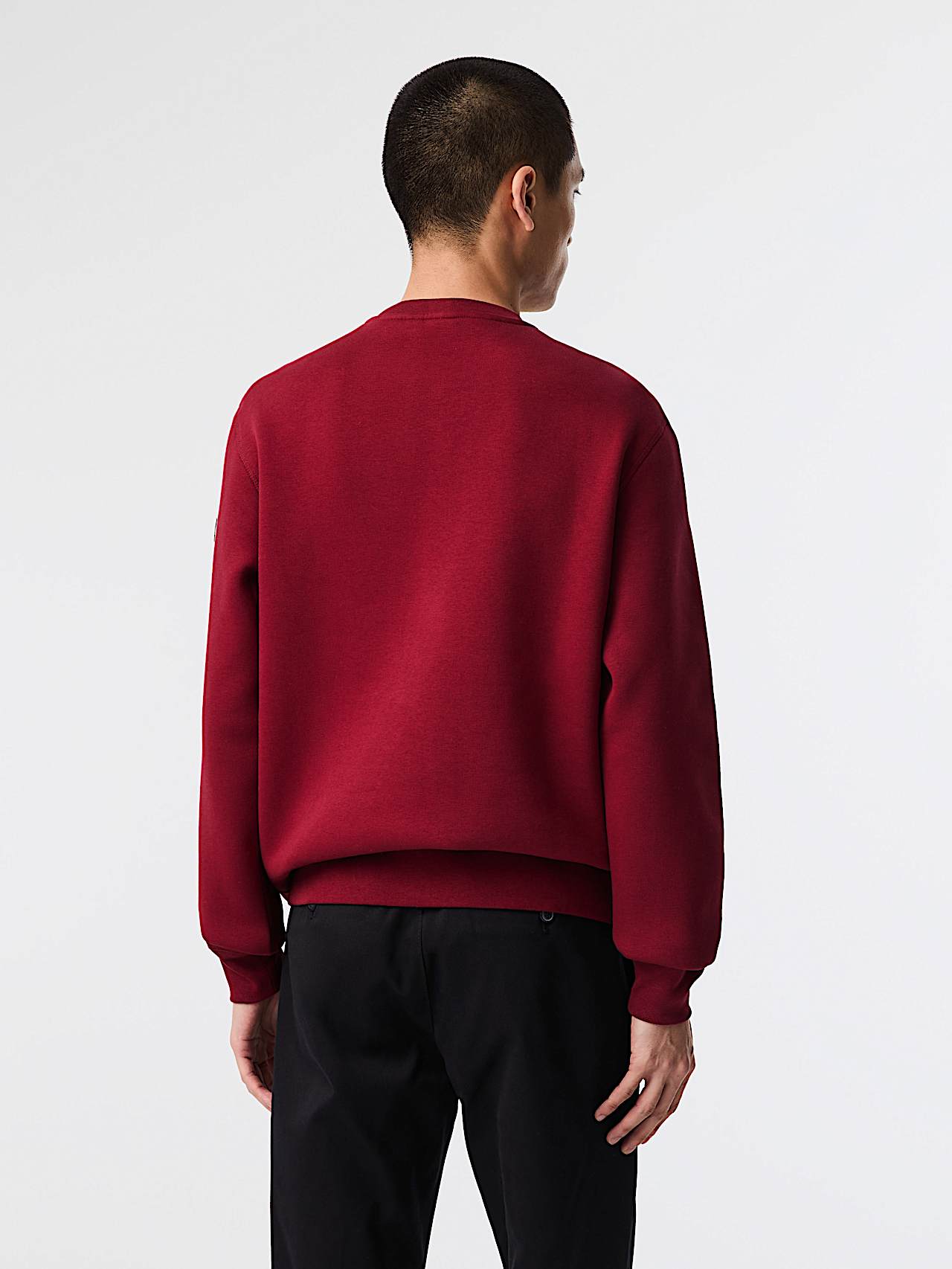 AlphaTauri | SERUA V3.Y9.02 | Signature Logo Crewneck Sweatshirt in Dark Berry for Hombre AlphaTauri | SERUA V3.Y9.02 | Signature Logo Crewneck Sweatshirt in Dark Berry for Hombre