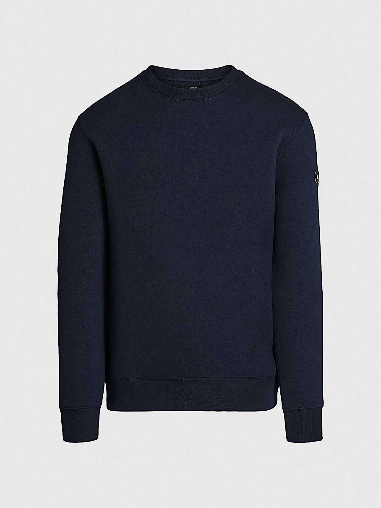 AlphaTauri | SERUA V3.Y9.02 | Signature Logo Crewneck Sweatshirt in Dark Navy for Homme AlphaTauri | SERUA V3.Y9.02 | Signature Logo Crewneck Sweatshirt in Dark Navy for Homme