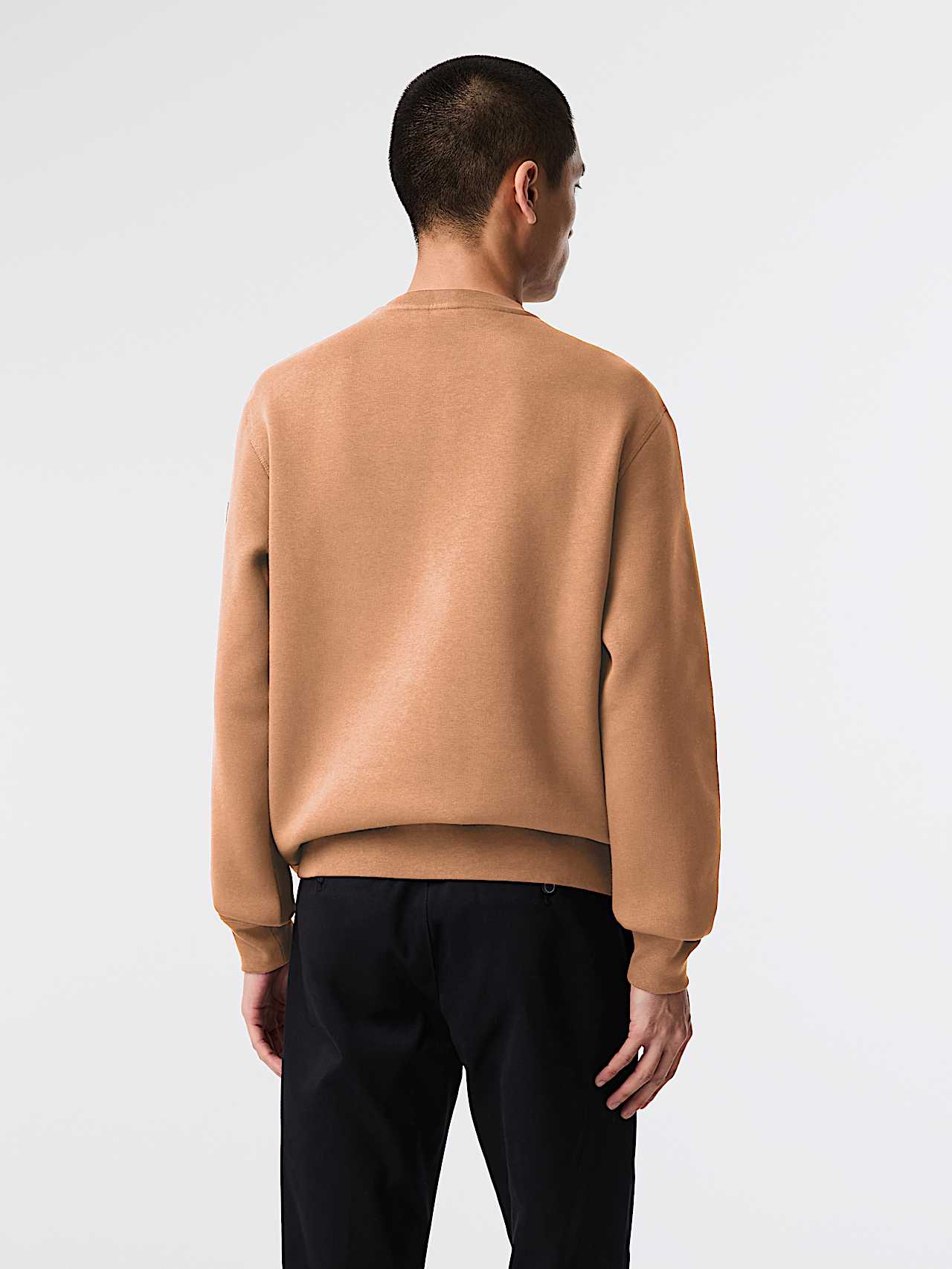 AlphaTauri | SERUA V3.Y9.02 | Felpa girocollo con logo Esclusivo in Camel for Uomo