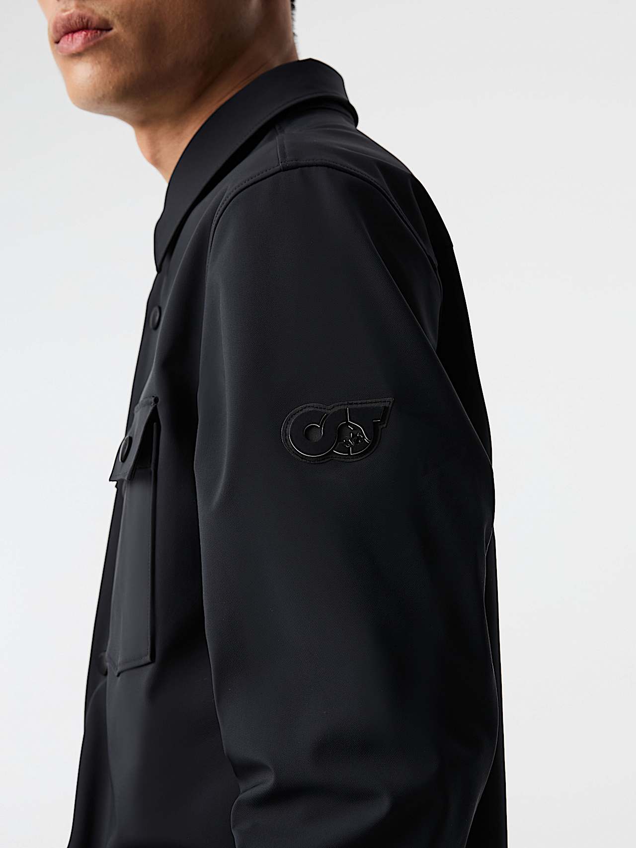 AlphaTauri | WARA V1.Y9.02 | Soft-Shell Overshirt with 2-Way-Stretch in Black for Men