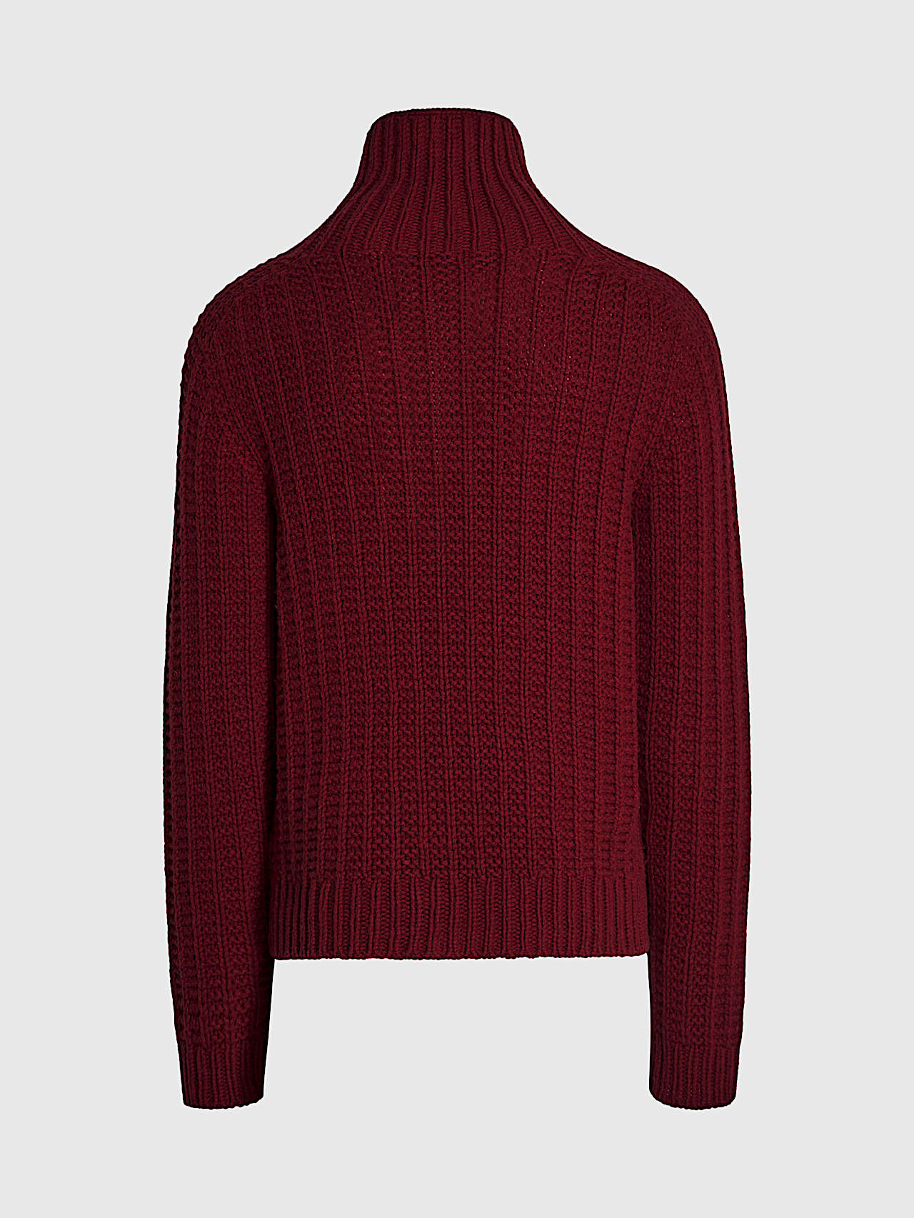 AlphaTauri | FINAR V2.Y9.02 | Seamless 3D Chunky Knit Turtleneck Sweater in Dark Berry for Homme AlphaTauri | FINAR V2.Y9.02 | Seamless 3D Chunky Knit Turtleneck Sweater in Dark Berry for Homme