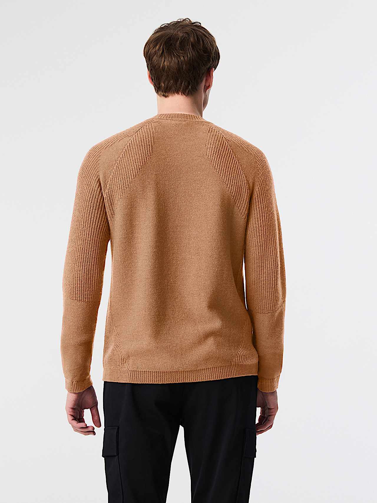 AlphaTauri | FLEUR V1.Y9.02 | Jersey de cuello redondo de punto 3D sin costuras in Camel for Hombre