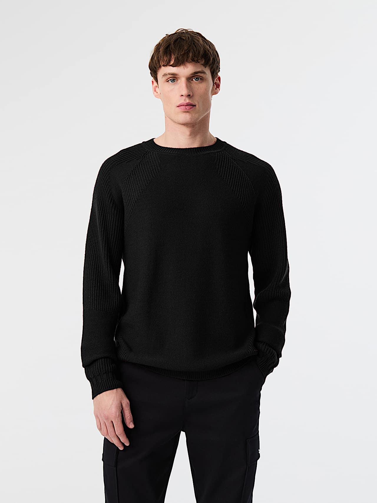 AlphaTauri | FLEUR V1.Y9.02 | Maglione girocollo in maglia 3D senza cuciture in Black for Uomo