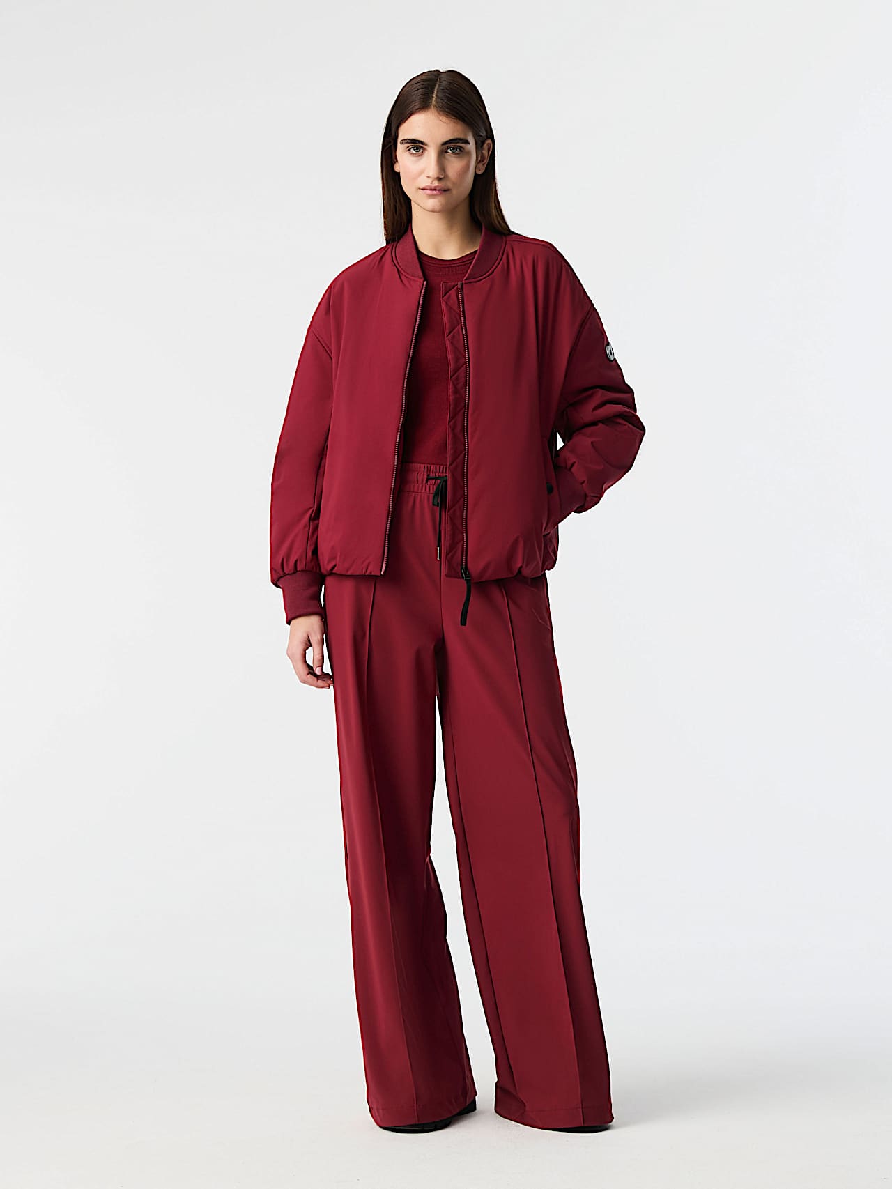 AlphaTauri | OVLY V1.Y9.02 | Water-resistant Primaloft® Bomber Jacket in Dark Berry for Women